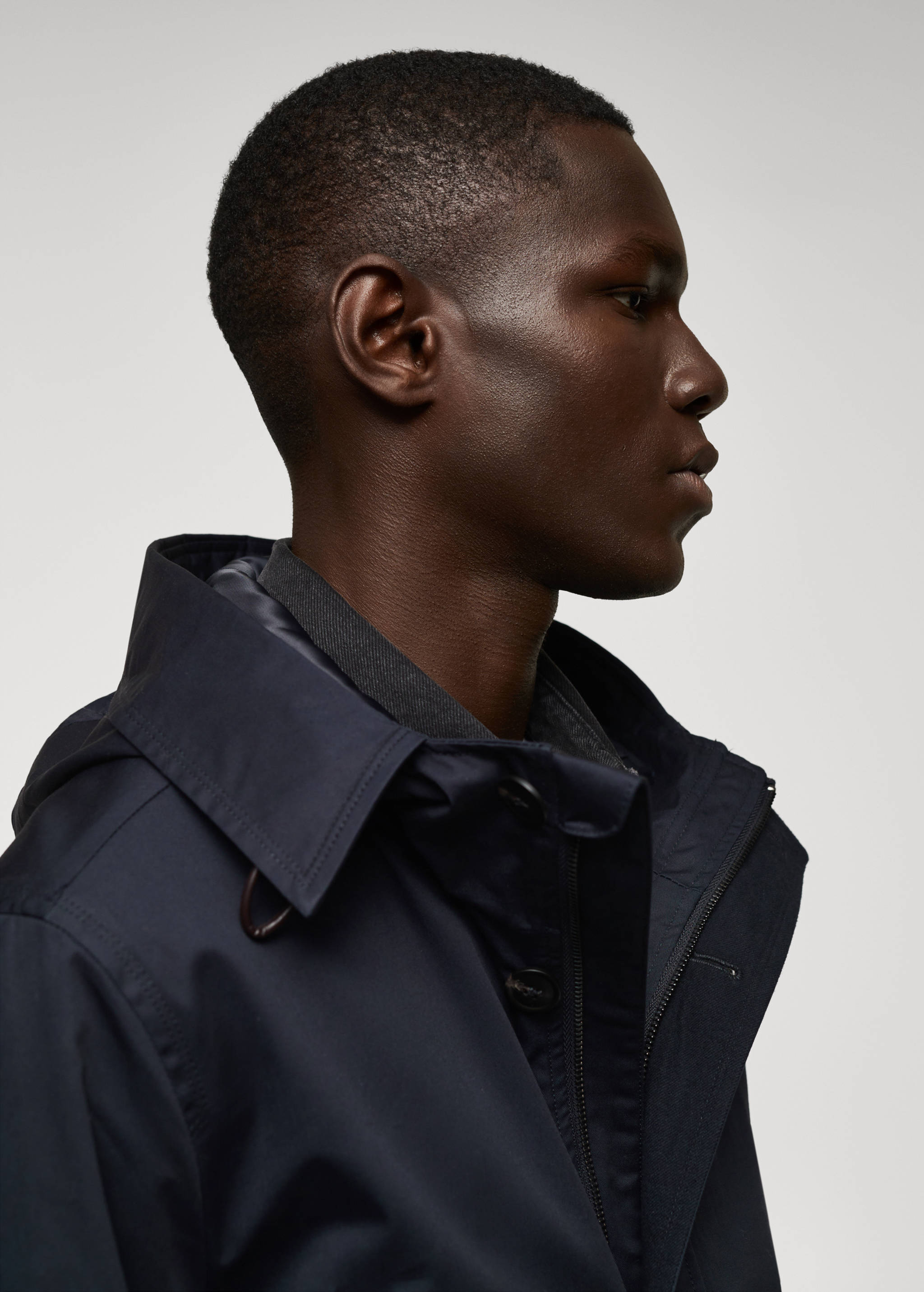 Hooded barn jacket with pocket - Details of the article 1