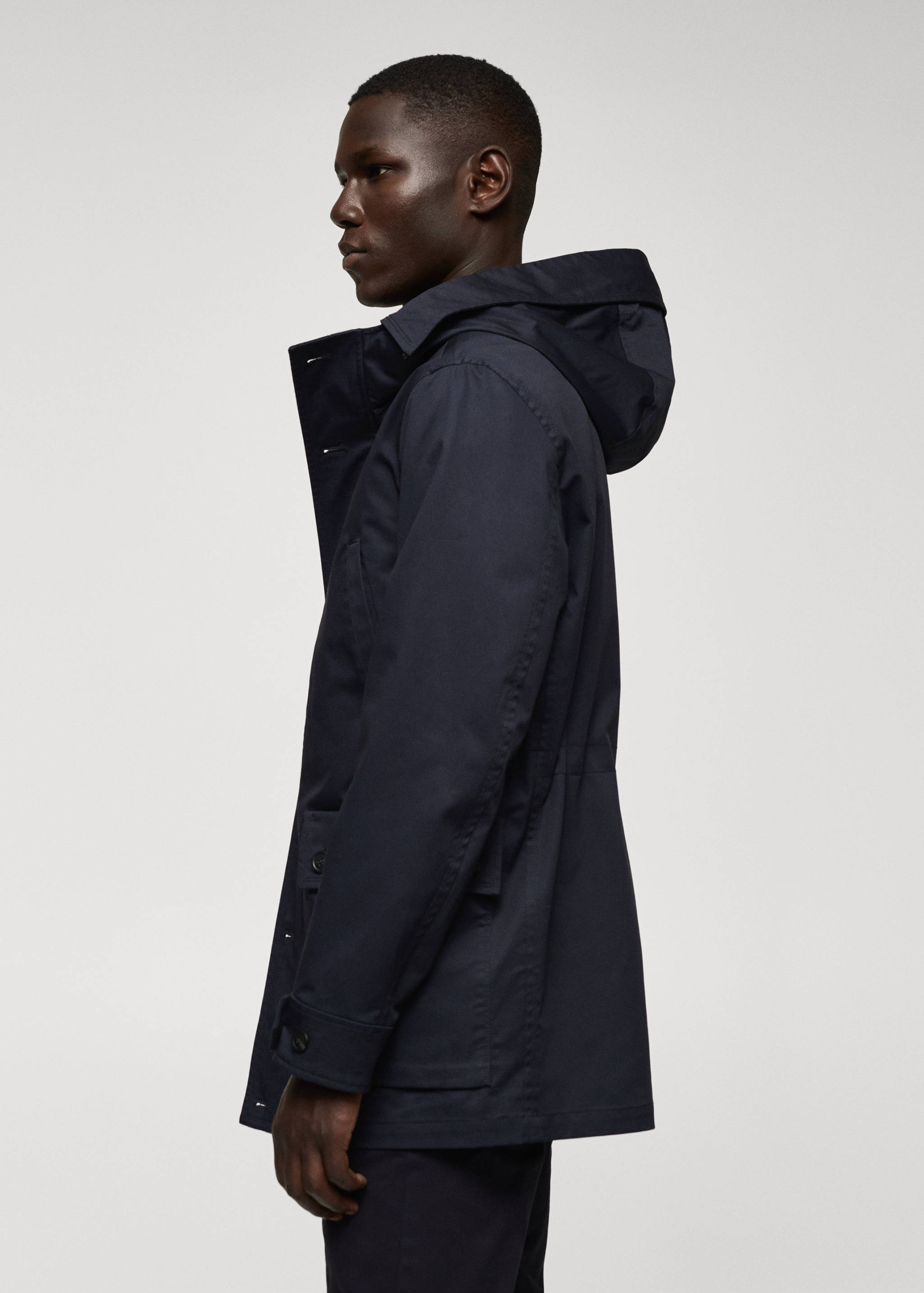 Hooded barn jacket with pocket - Details of the article 2