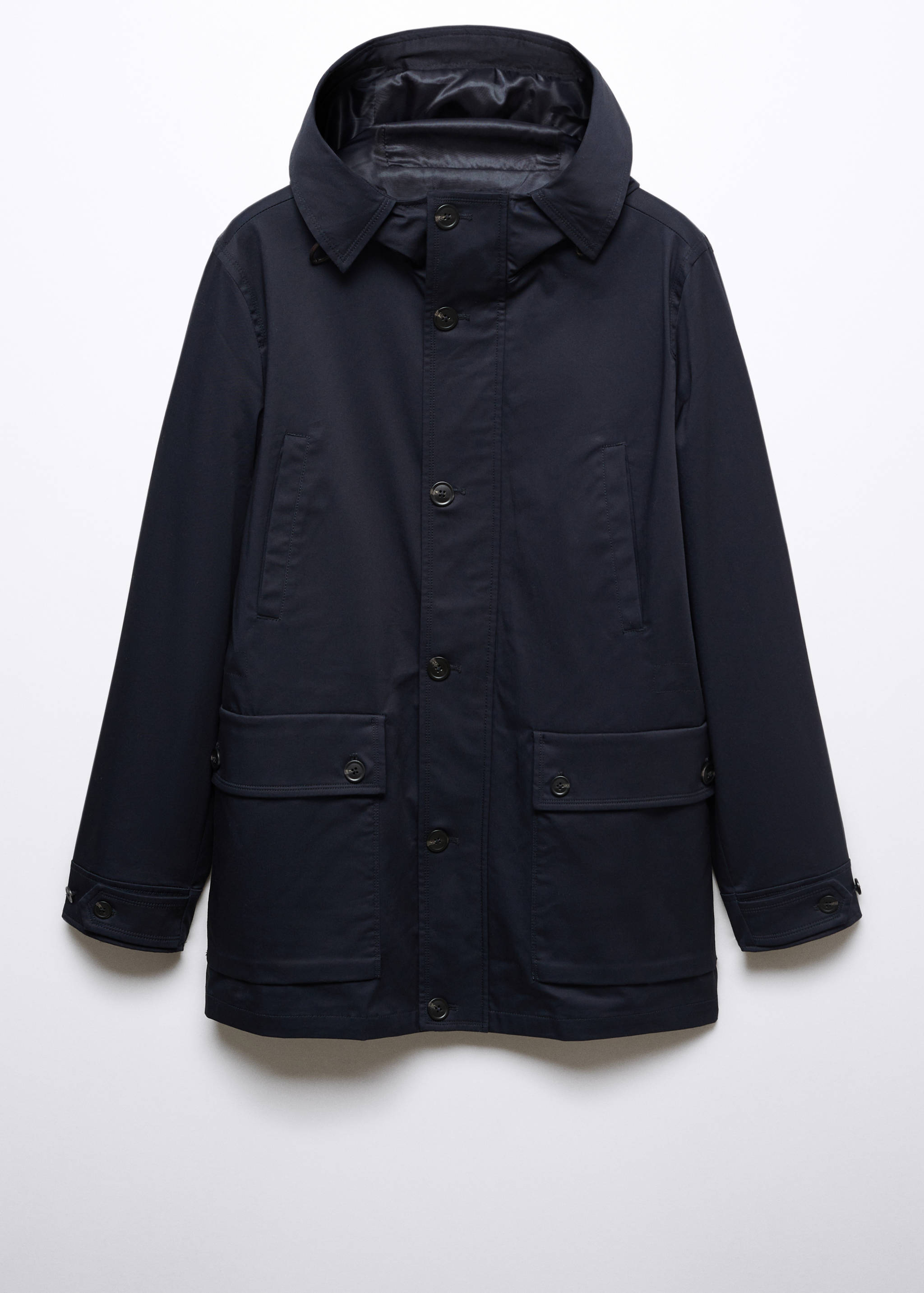 Hooded barn jacket with pocket - Article without model