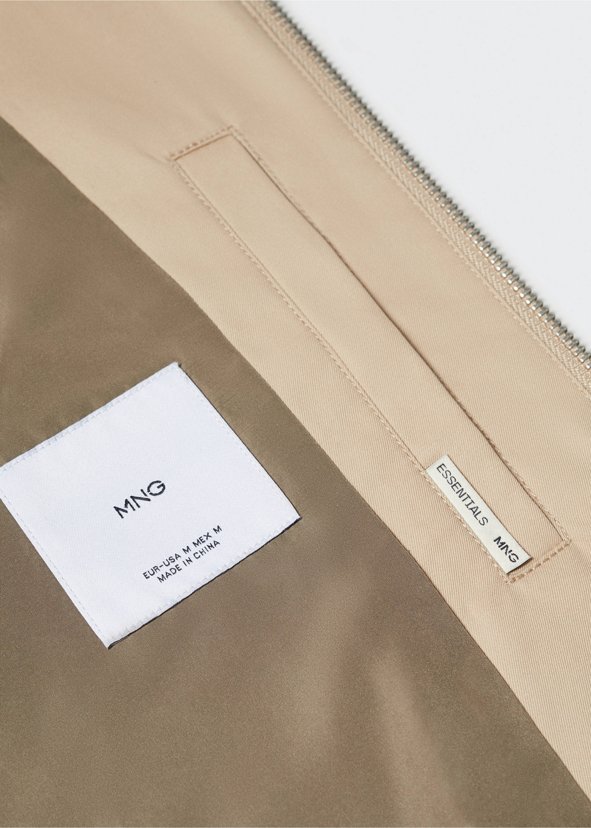 100% cotton bomber jacket - Details of the article 8, Light/Pastel Grey. Ref: 57014391-00.