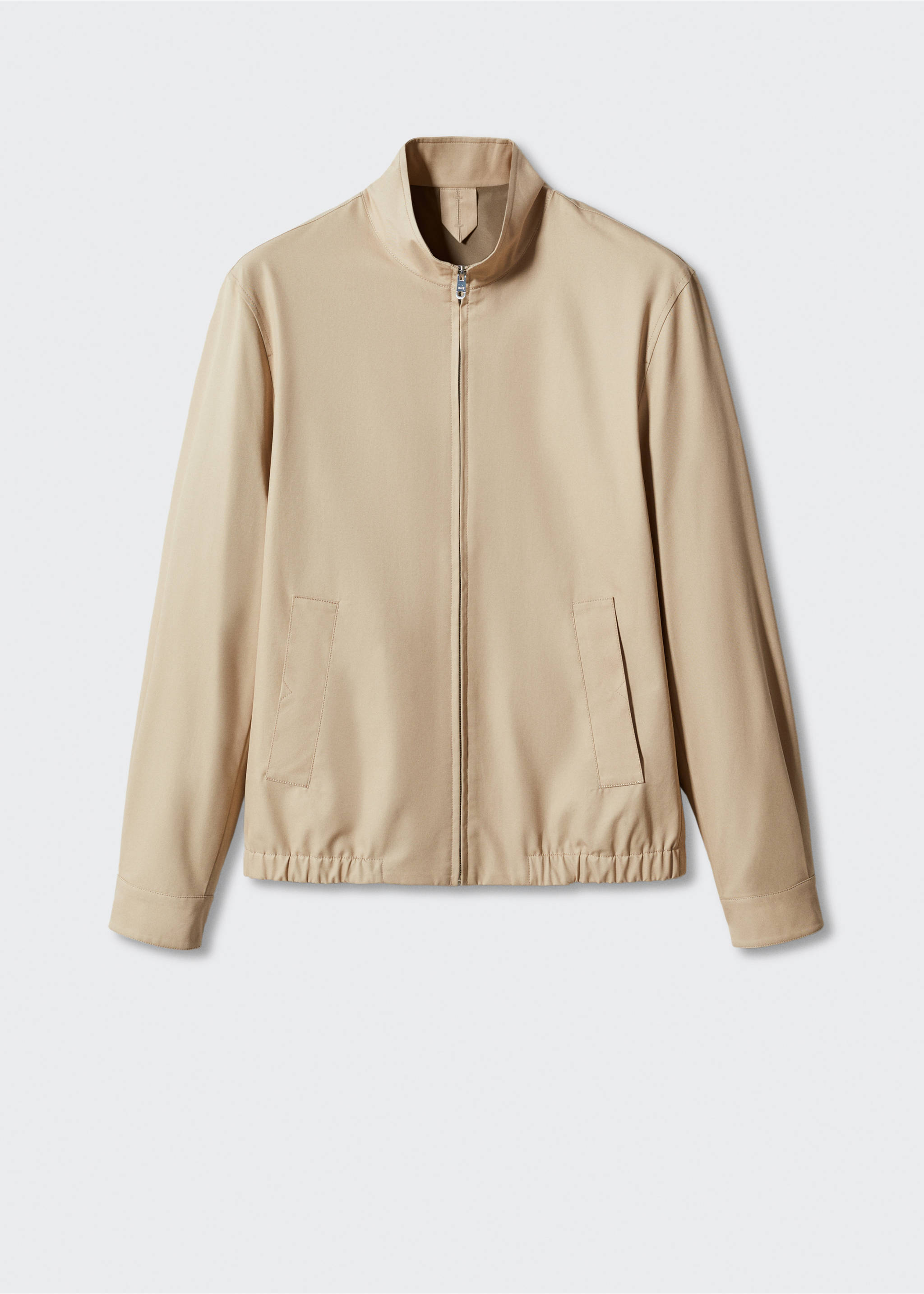 100% cotton bomber jacket - Article without model, Light/Pastel Grey. Ref: 57014391-00.