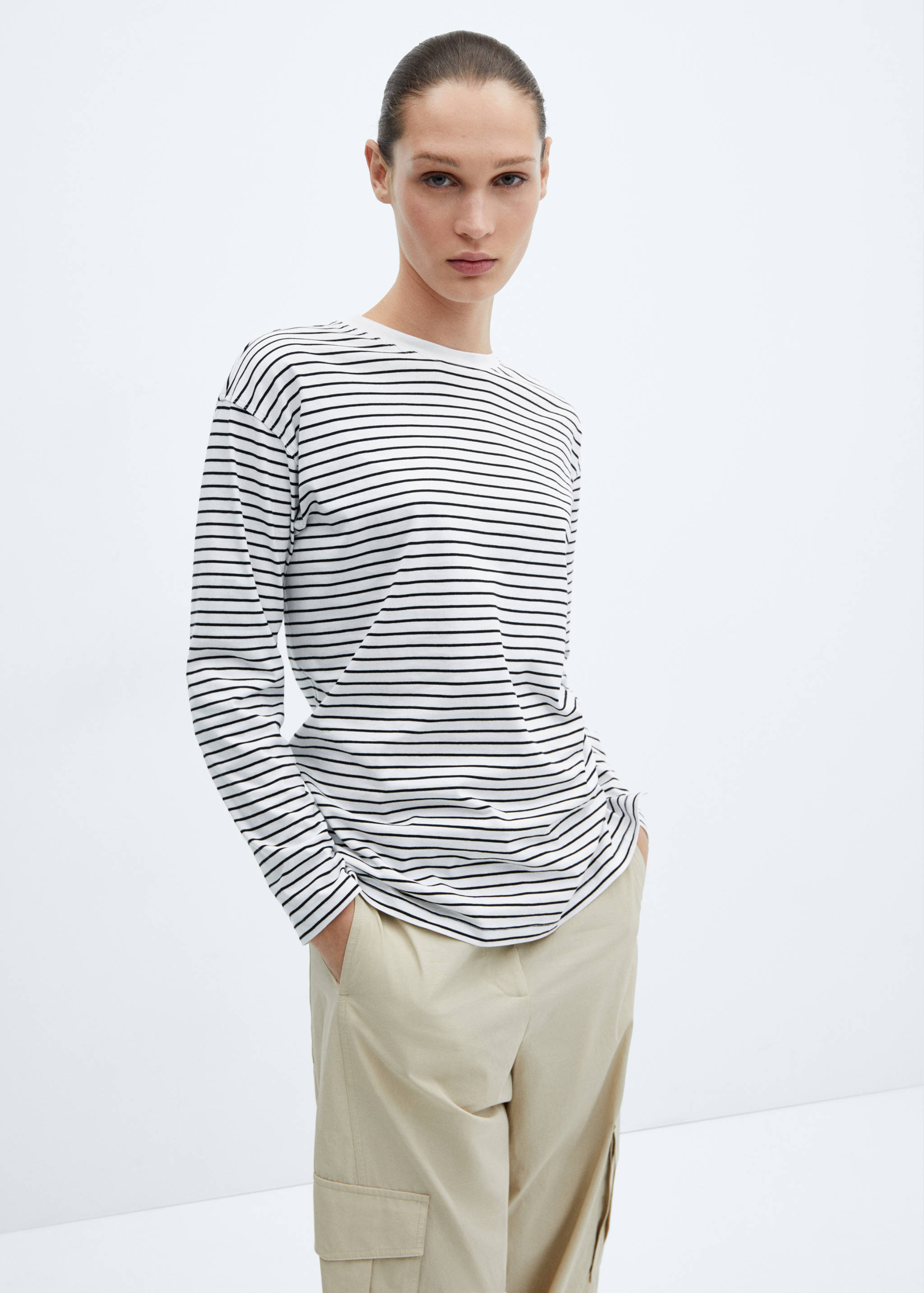 Striped oversized t-shirt - Medium plane
