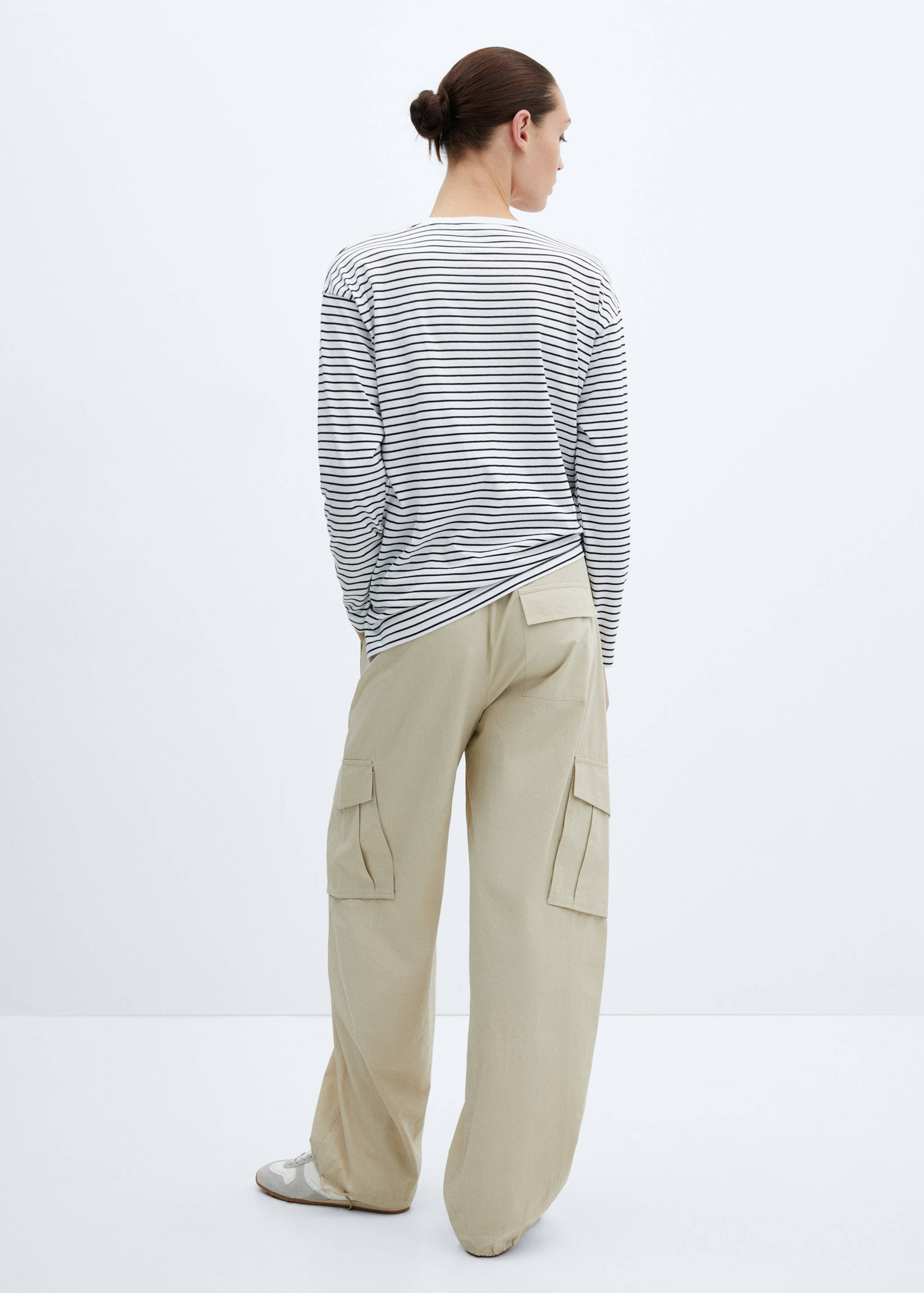 Striped oversized t-shirt - Reverse of the article