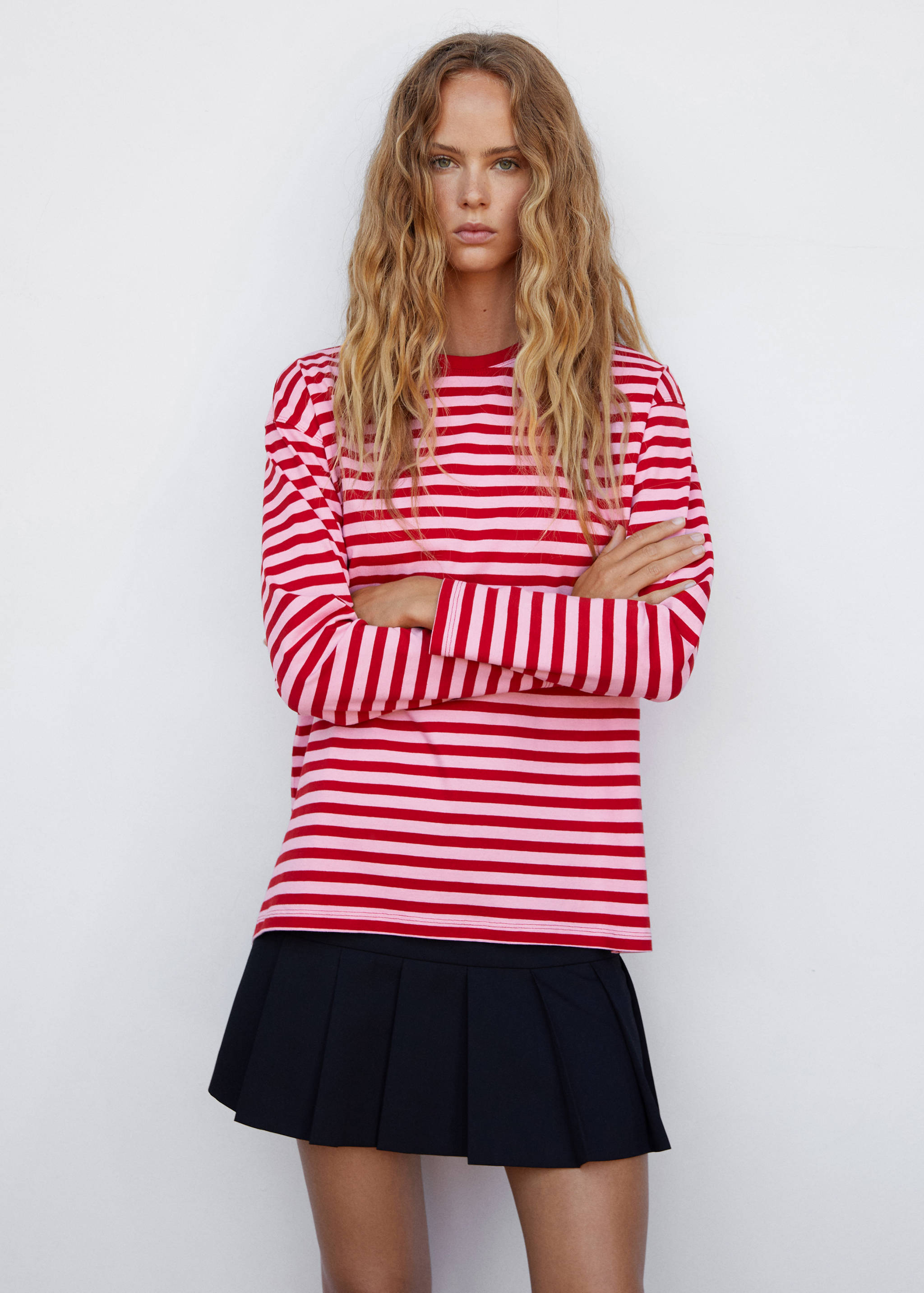 Striped oversized t-shirt - Medium plane