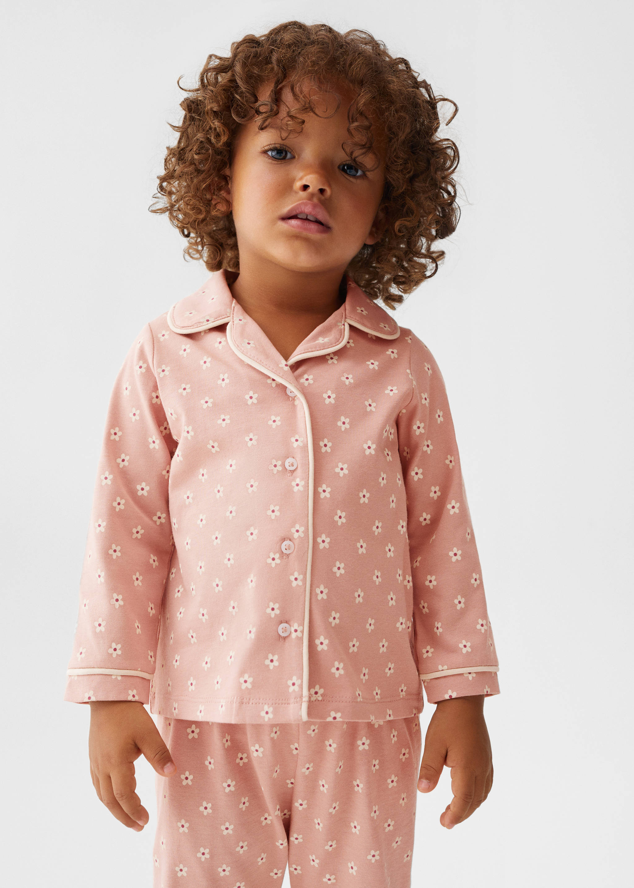 Pyjama fleurs coton - Plan moyen