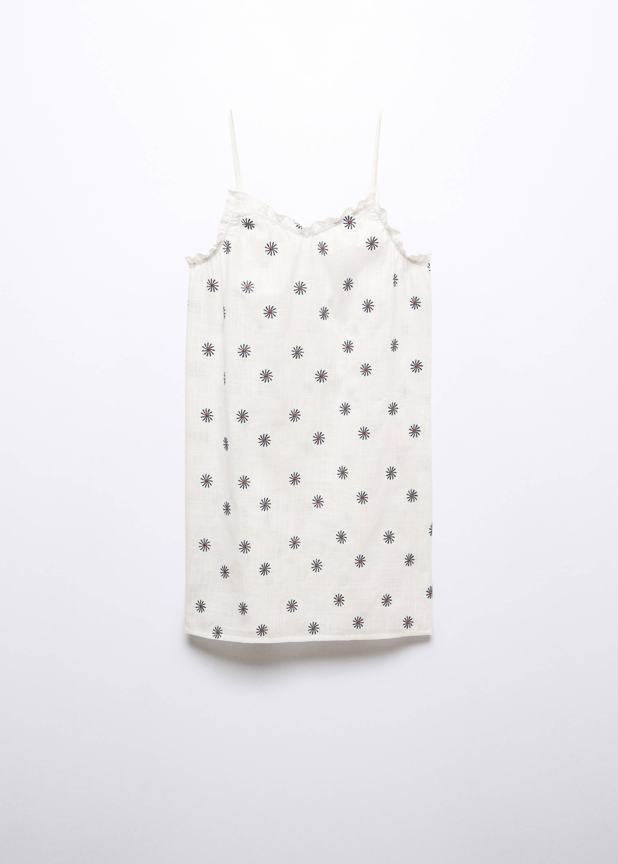 Ночная сорочка с вышитыми цветами - Изделие без модели