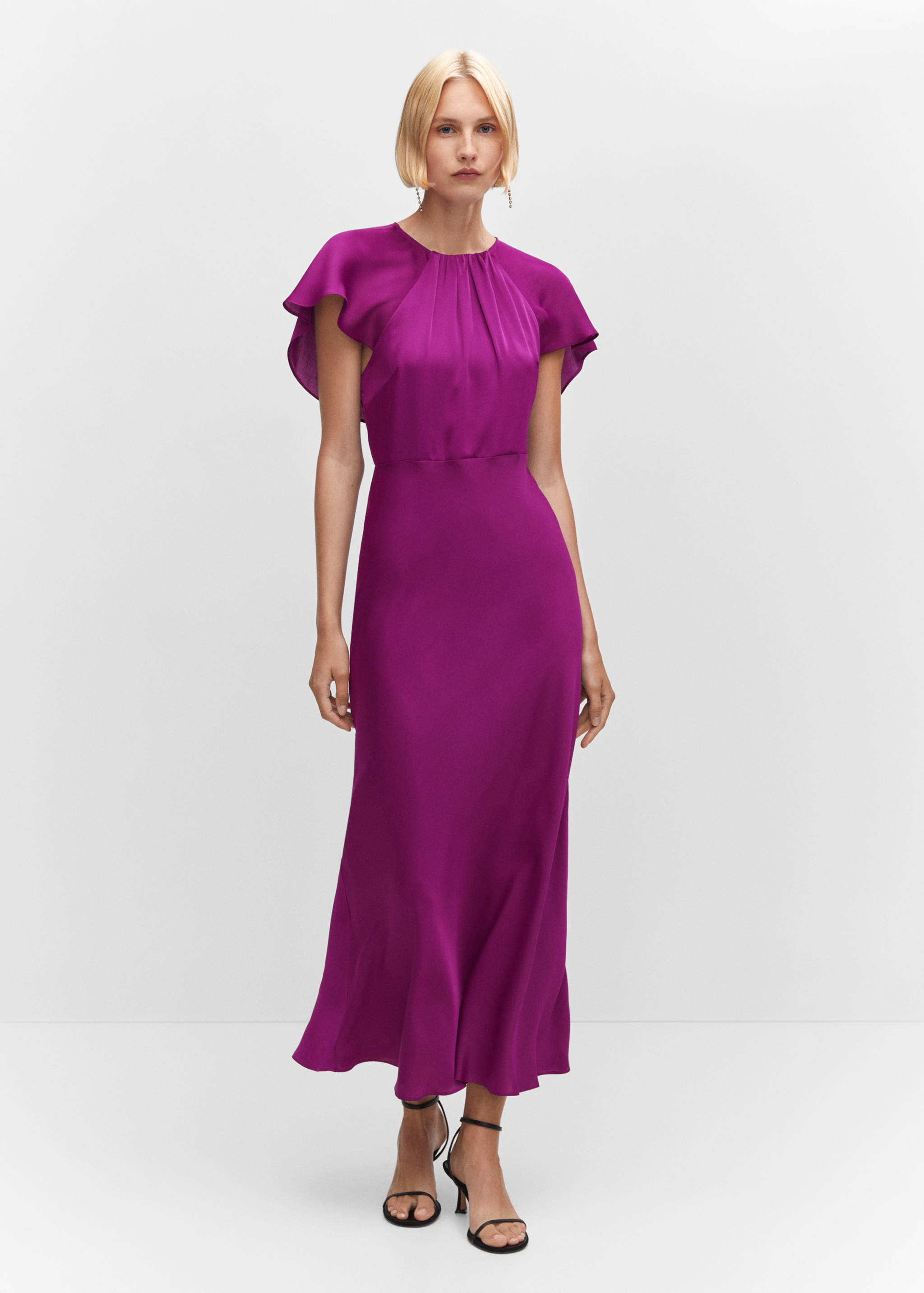 Back detail satin dress - General plane