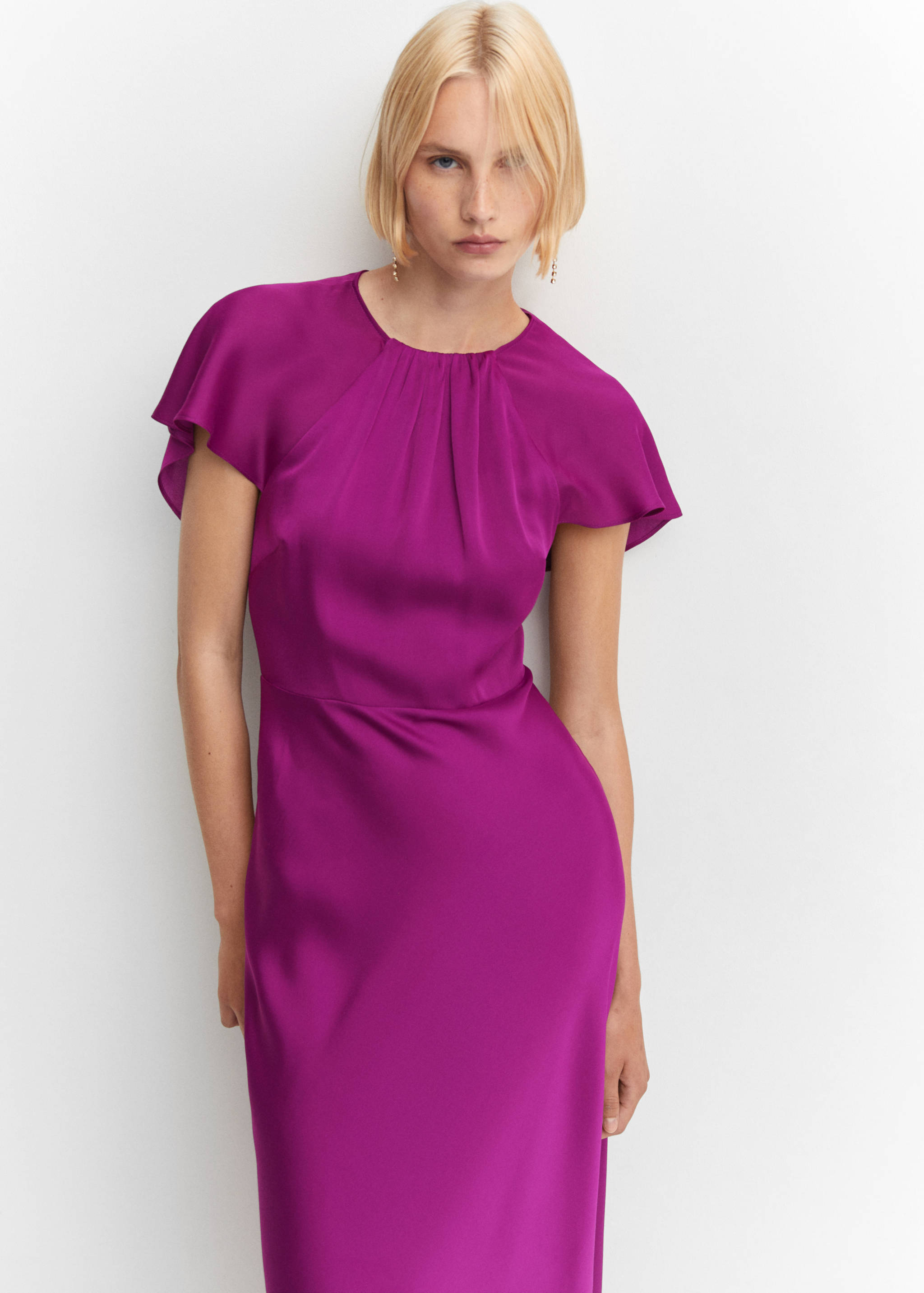 Back detail satin dress - Details of the article 2