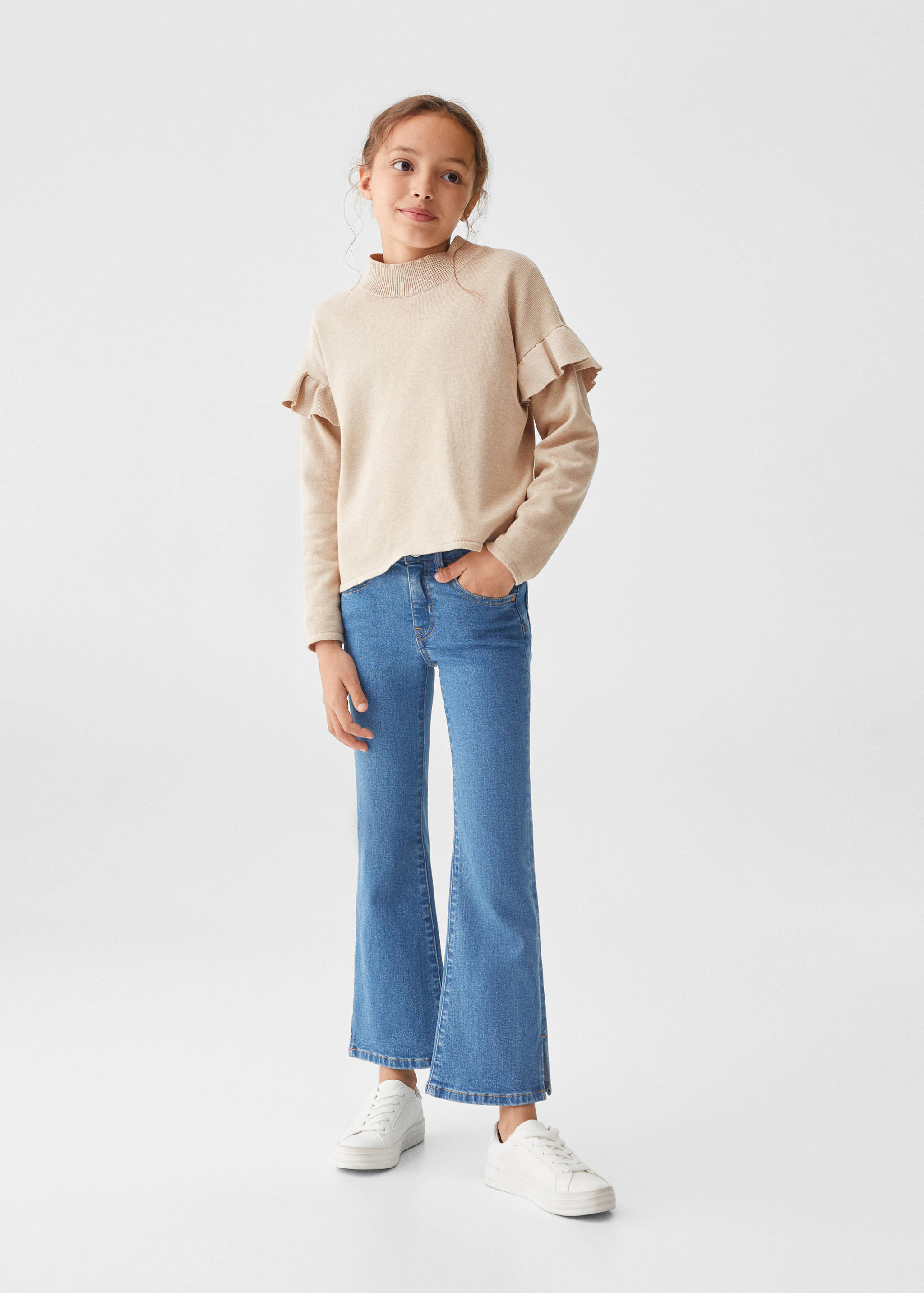 Ruffled detail sweater - General plane