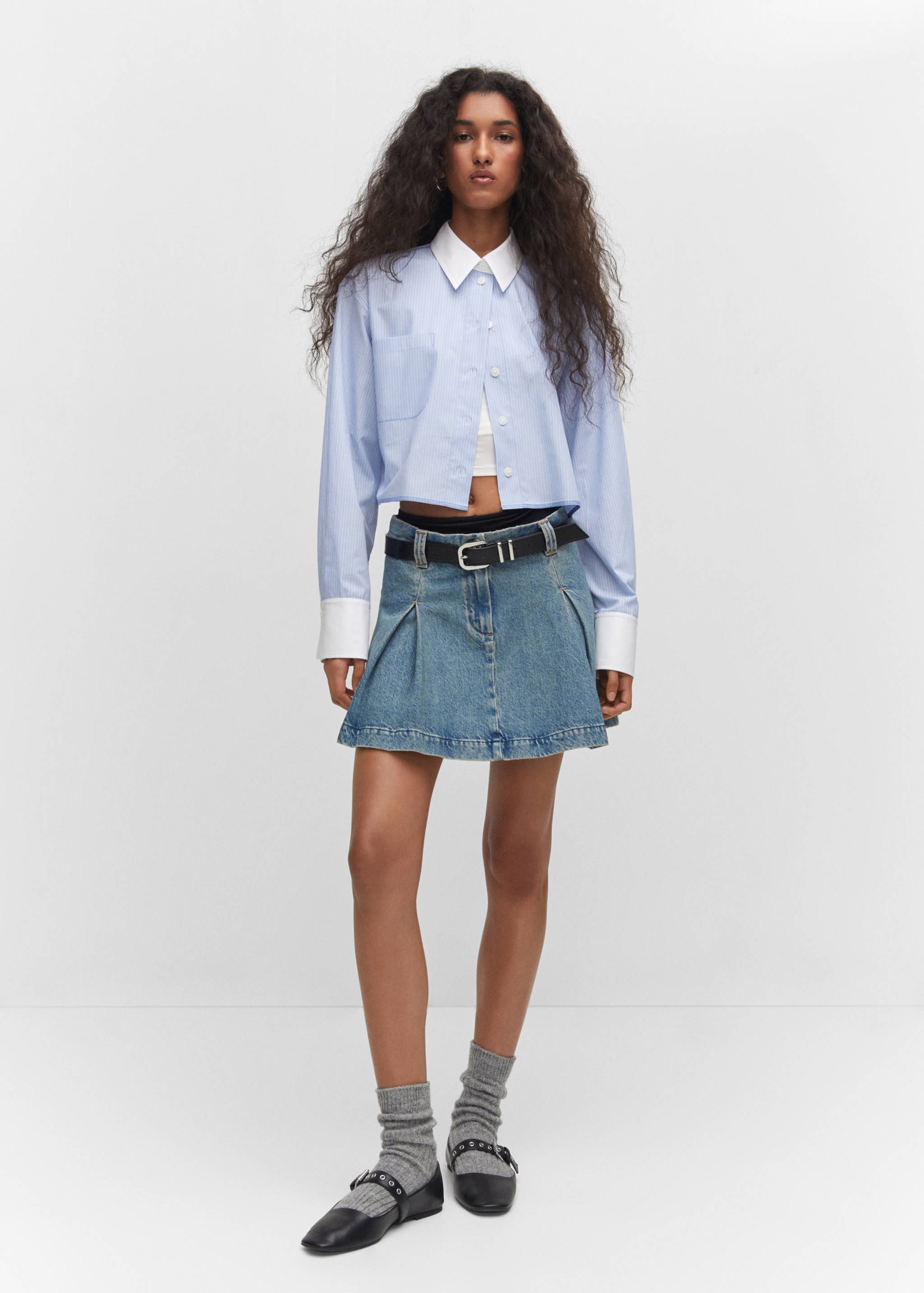 Striped cropped shirt - General plane