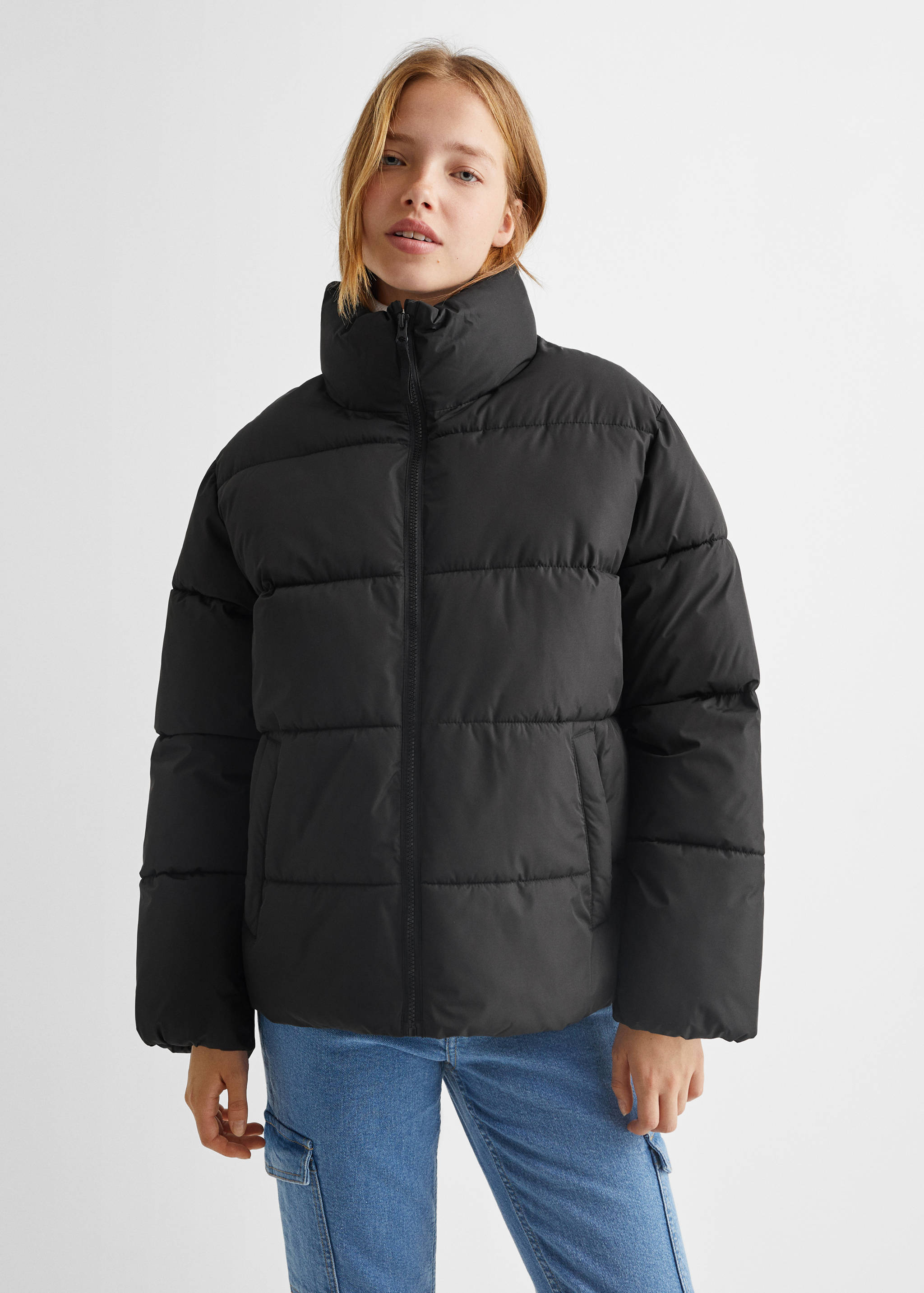 Anorak matelassé imperméable à losanges - Plan moyen