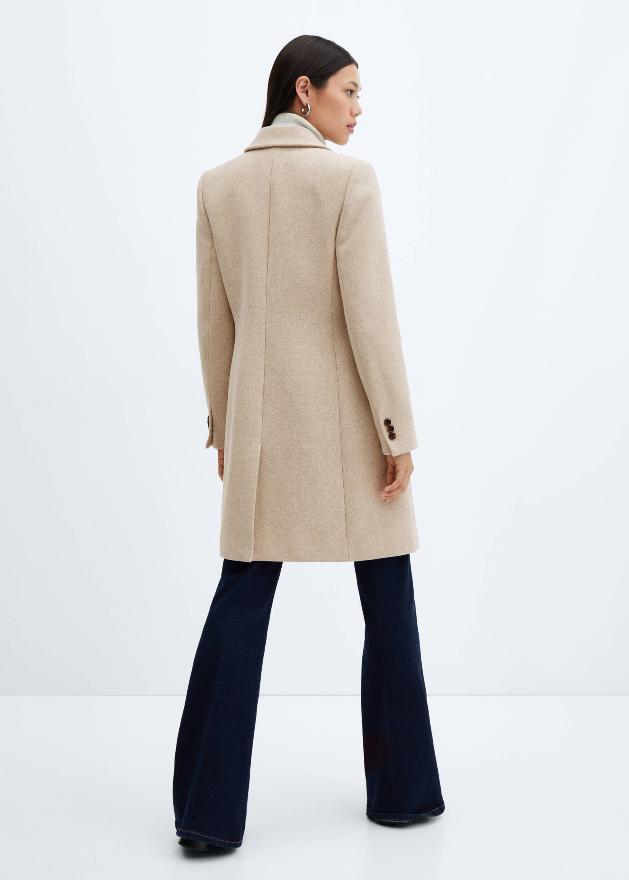 Wool double-breasted coat - Reverse of the article