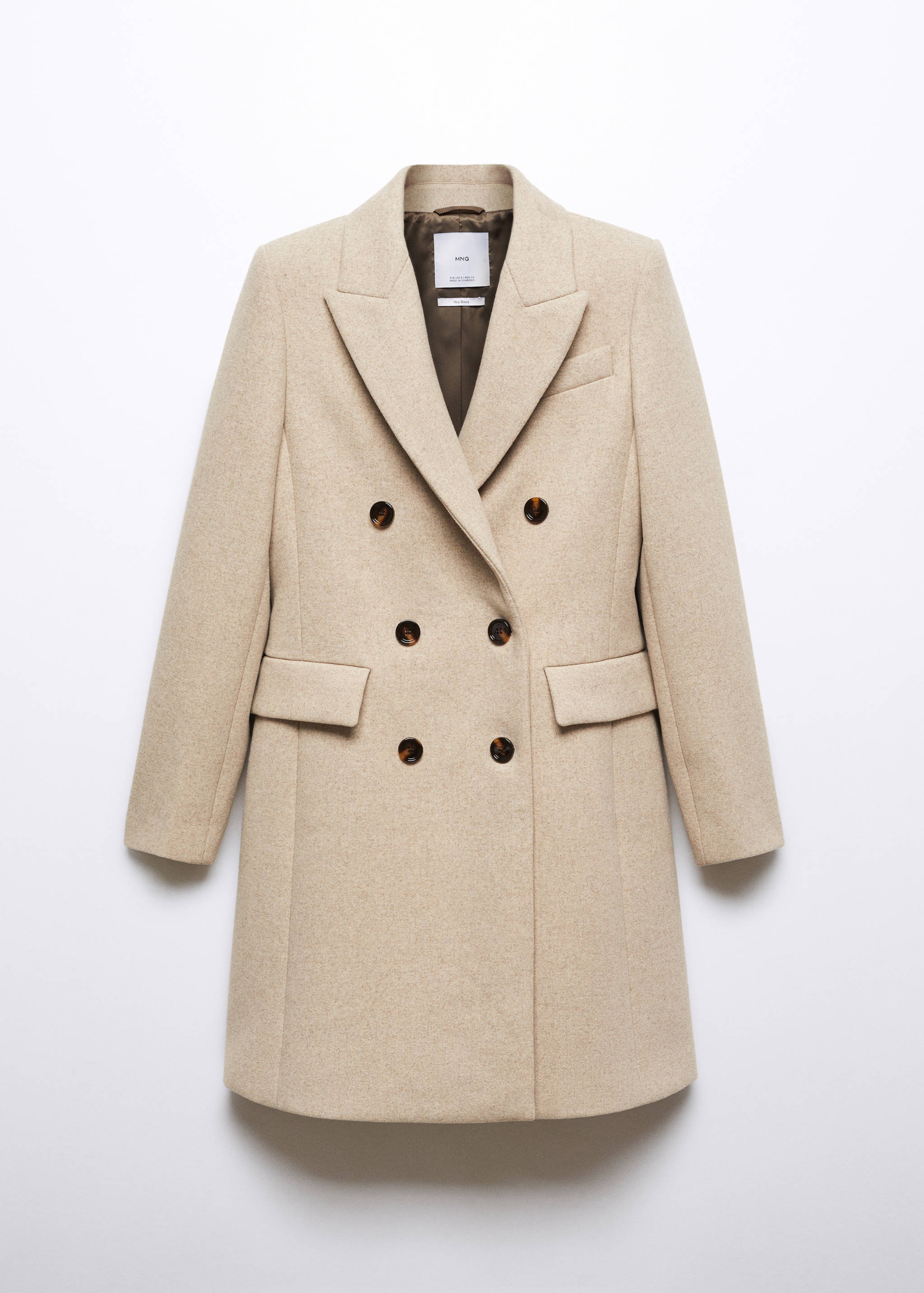 Wool double-breasted coat - Article without model