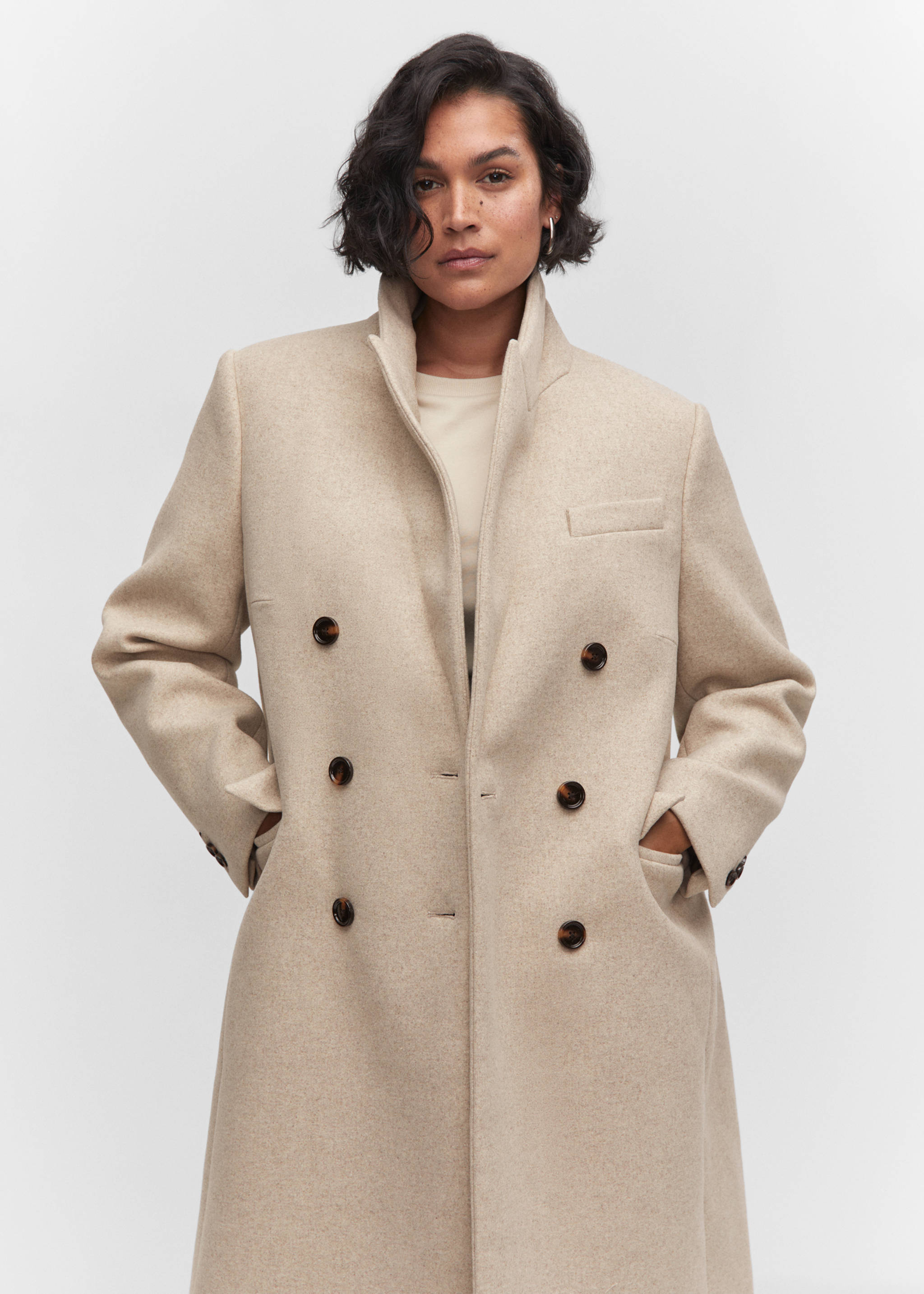 Wool double-breasted coat - Details of the article 5