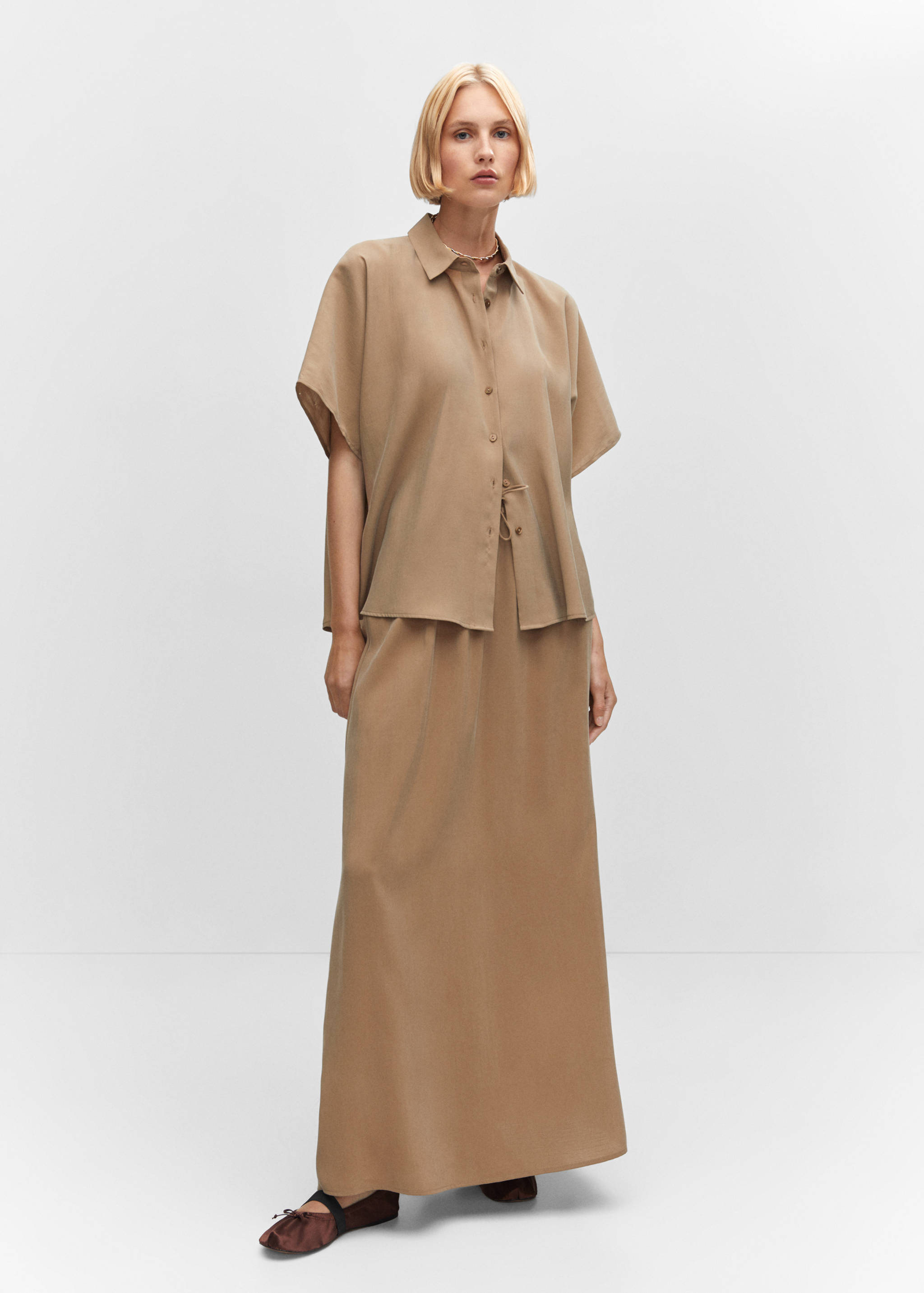 Oversize modal shirt - General plane