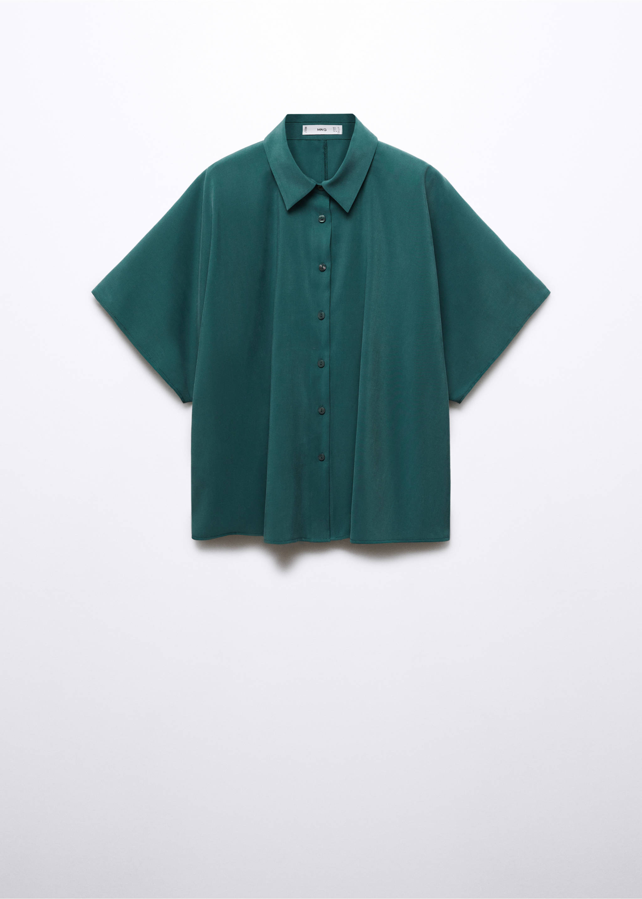 Oversize modal shirt - Article without model, Green. Ref: 57015793-00.