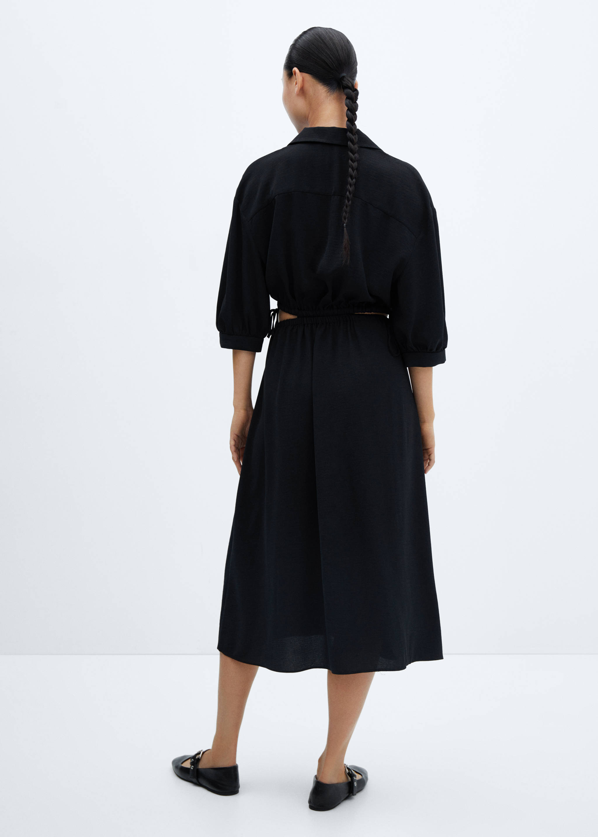 Shirt dress with slits - Reverse of the article