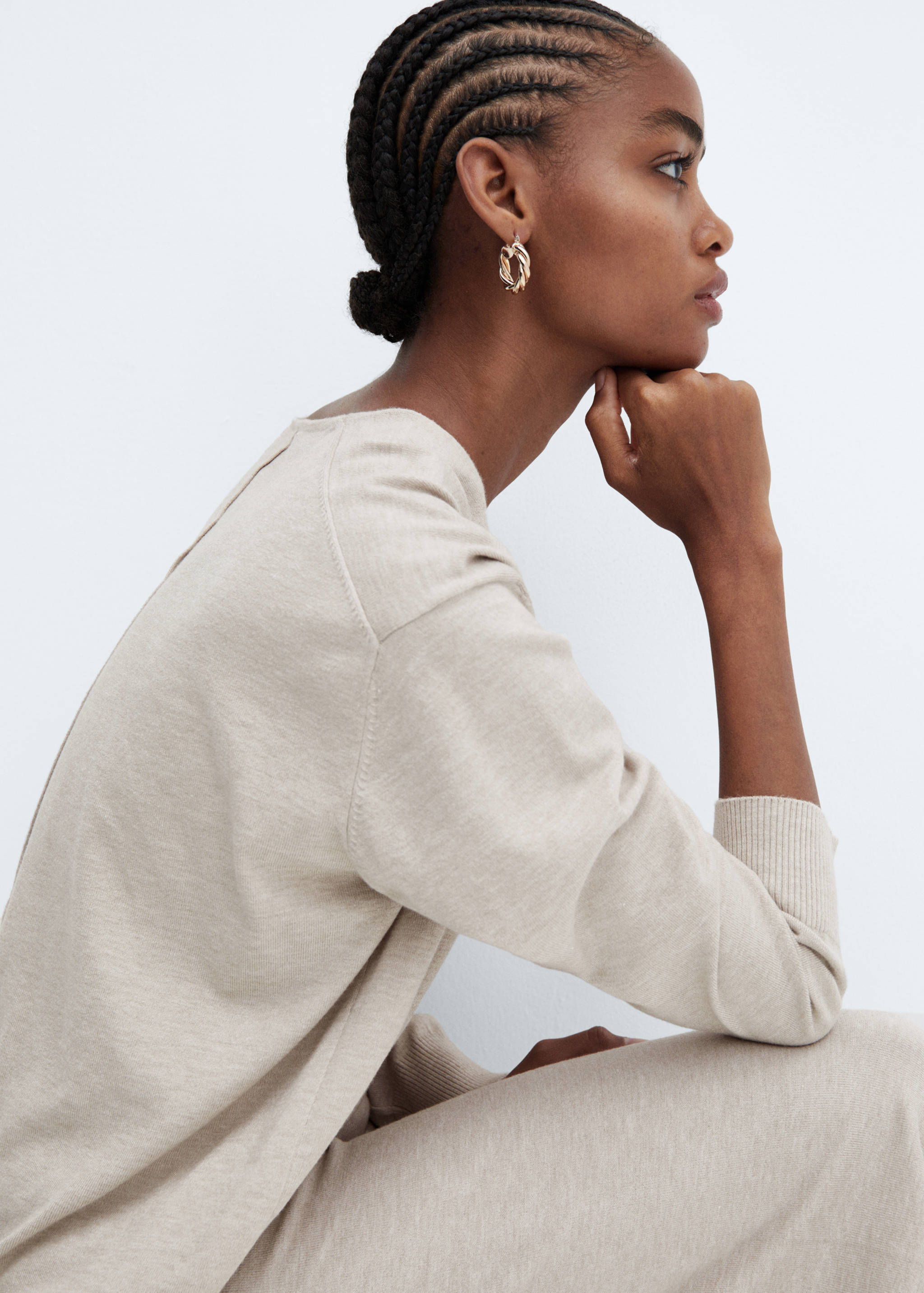 Pull-over maille fine col V - Détail de l'article 2