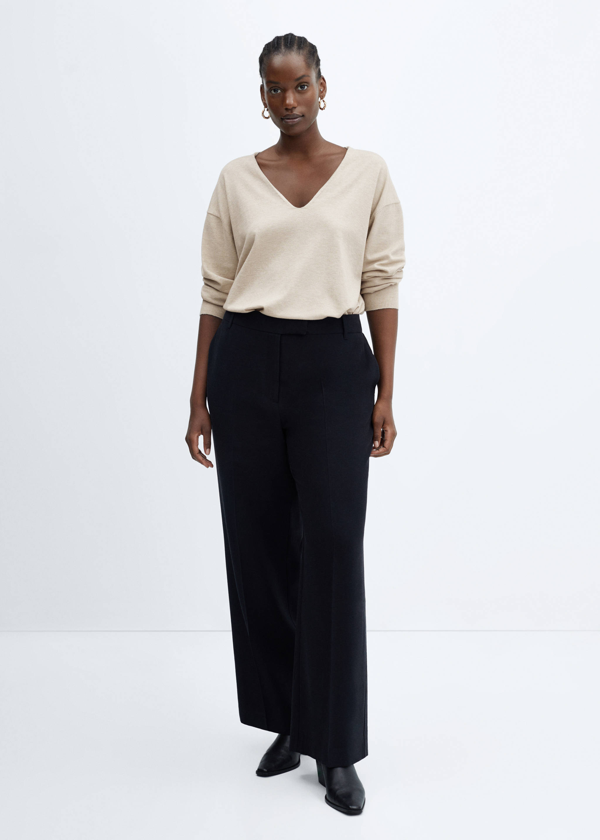 Pull-over maille fine col V - Détail de l'article 3