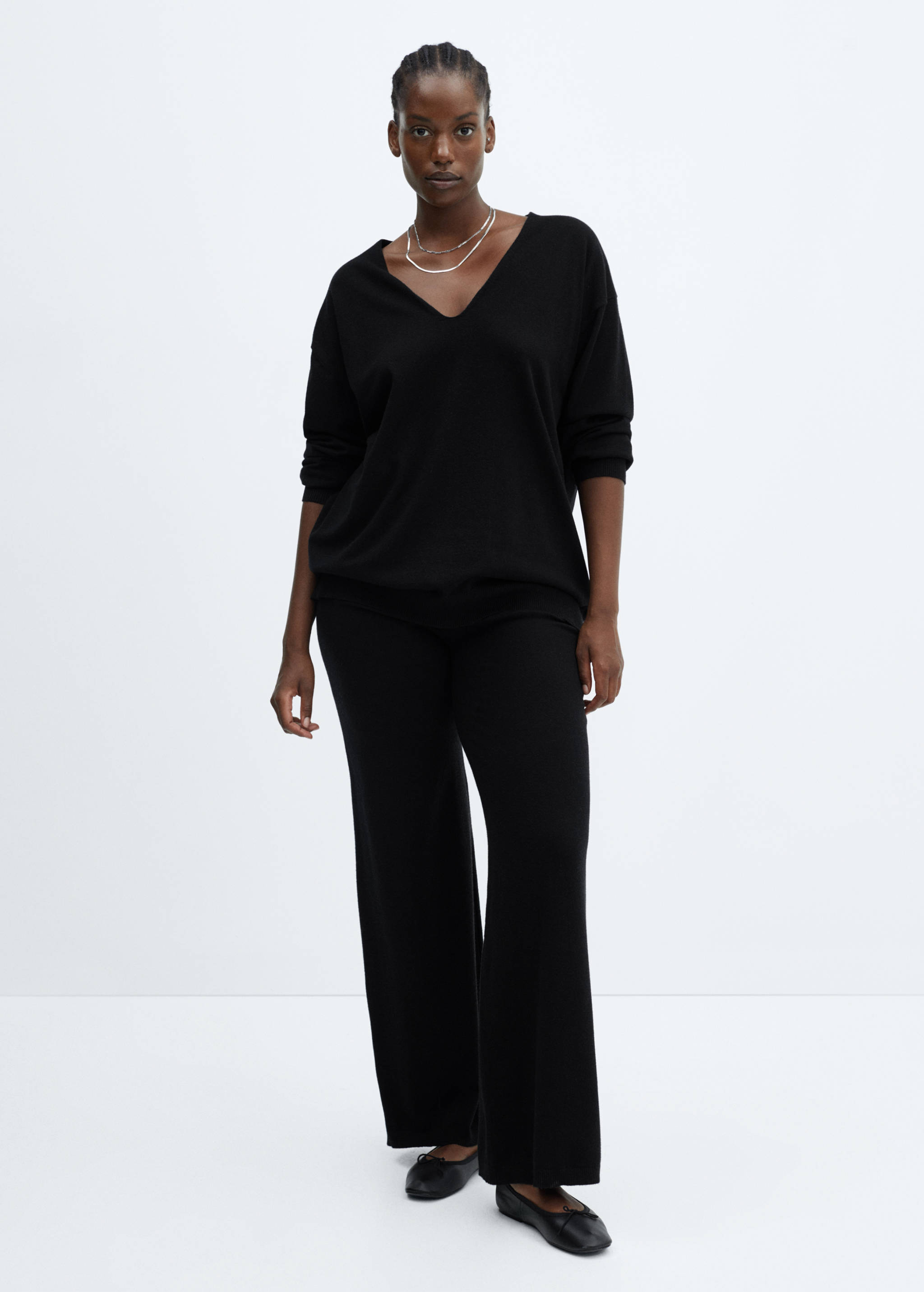 Pull-over maille fine col V - Détail de l'article 3