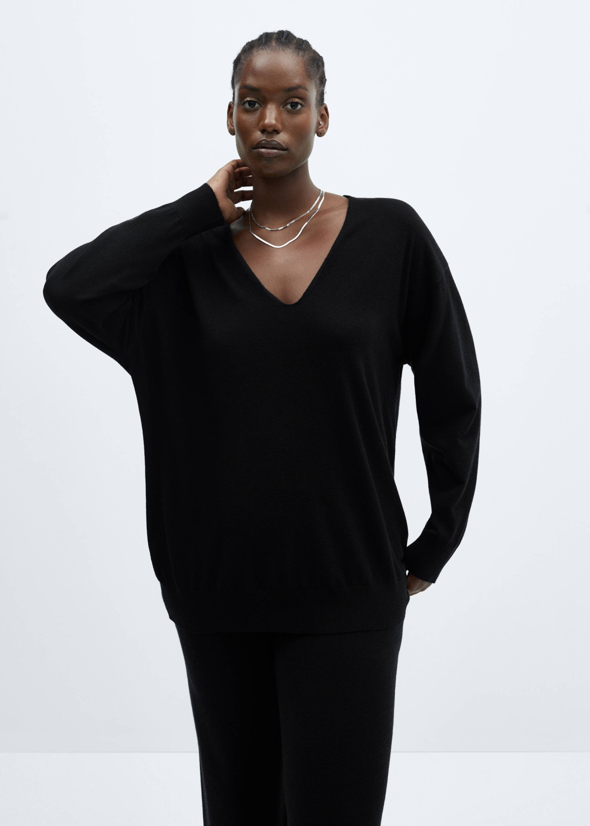 Pull-over maille fine col V - Détail de l'article 5