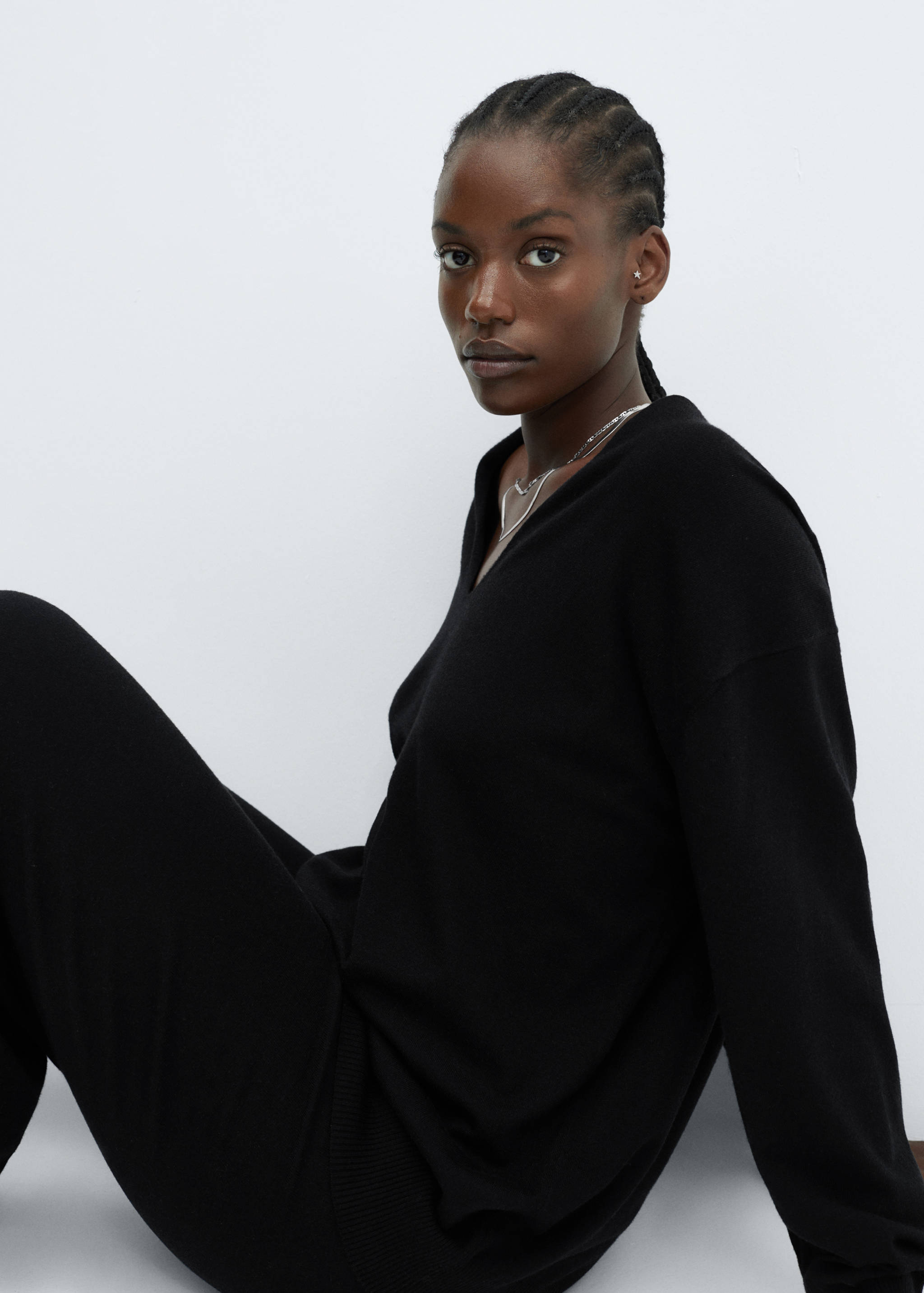 Pull-over maille fine col V - Détail de l'article 4