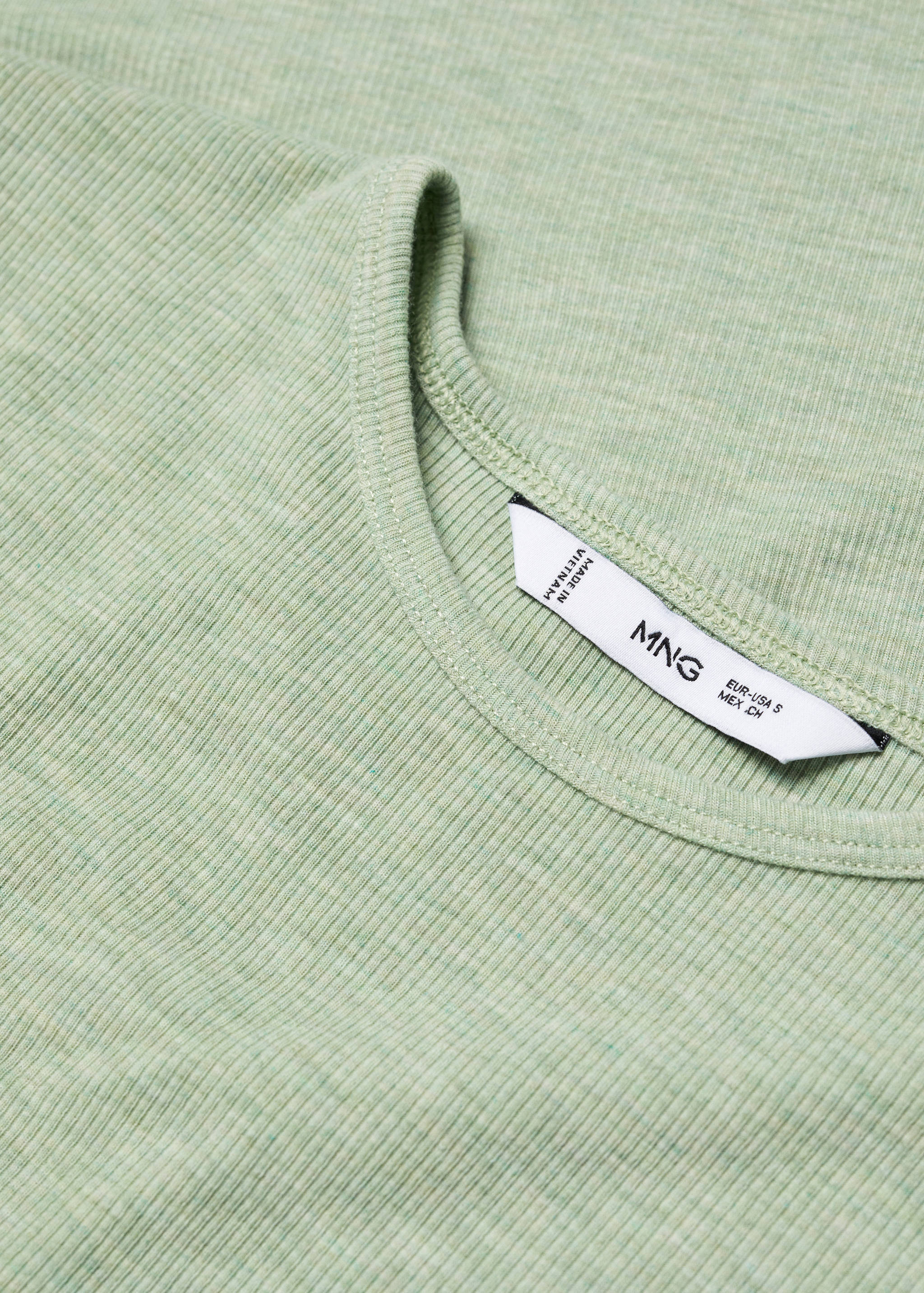 Camiseta manga corta canalé - Detalle del artículo 8