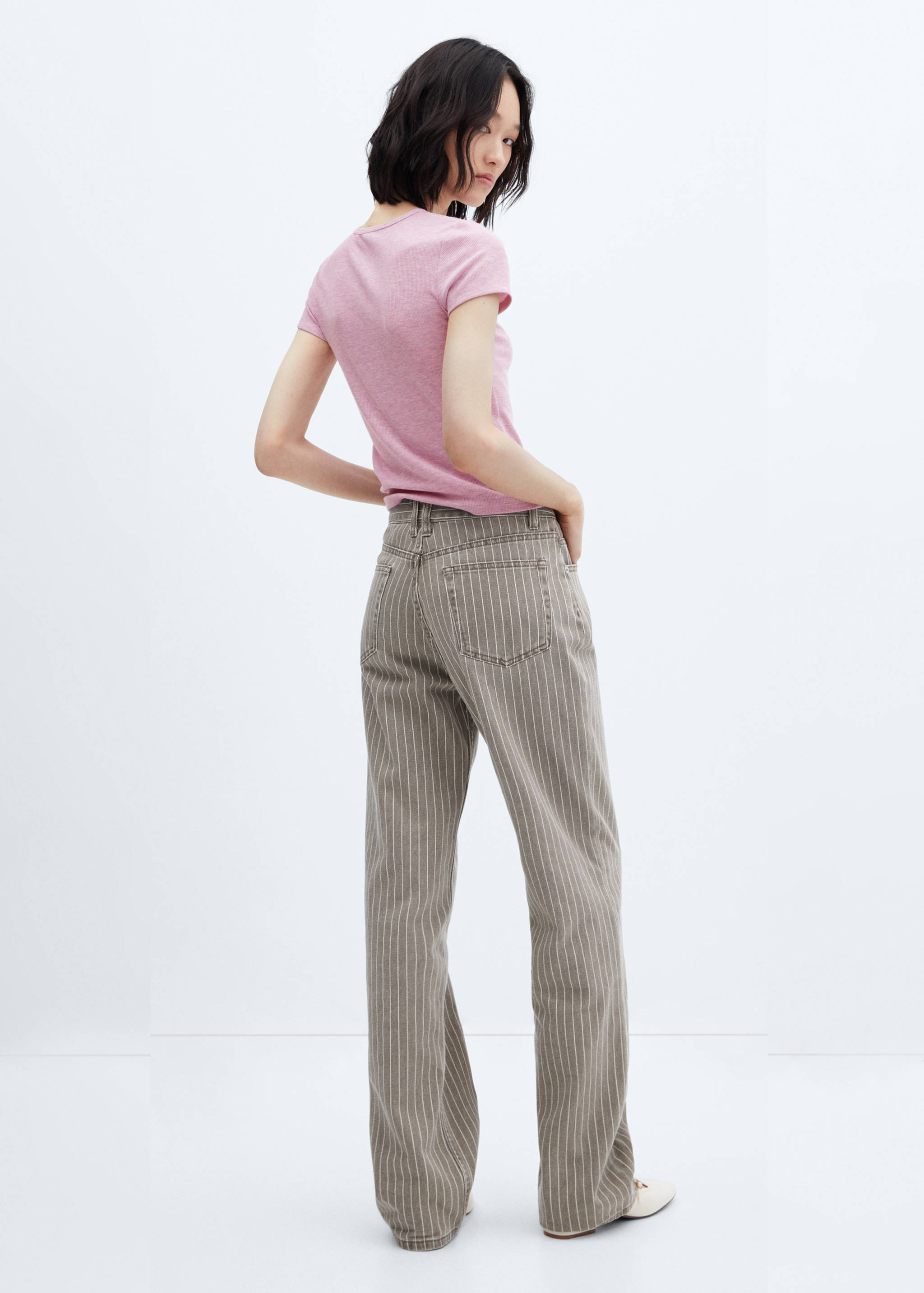 Camiseta manga corta canalé - Reverso del artículo