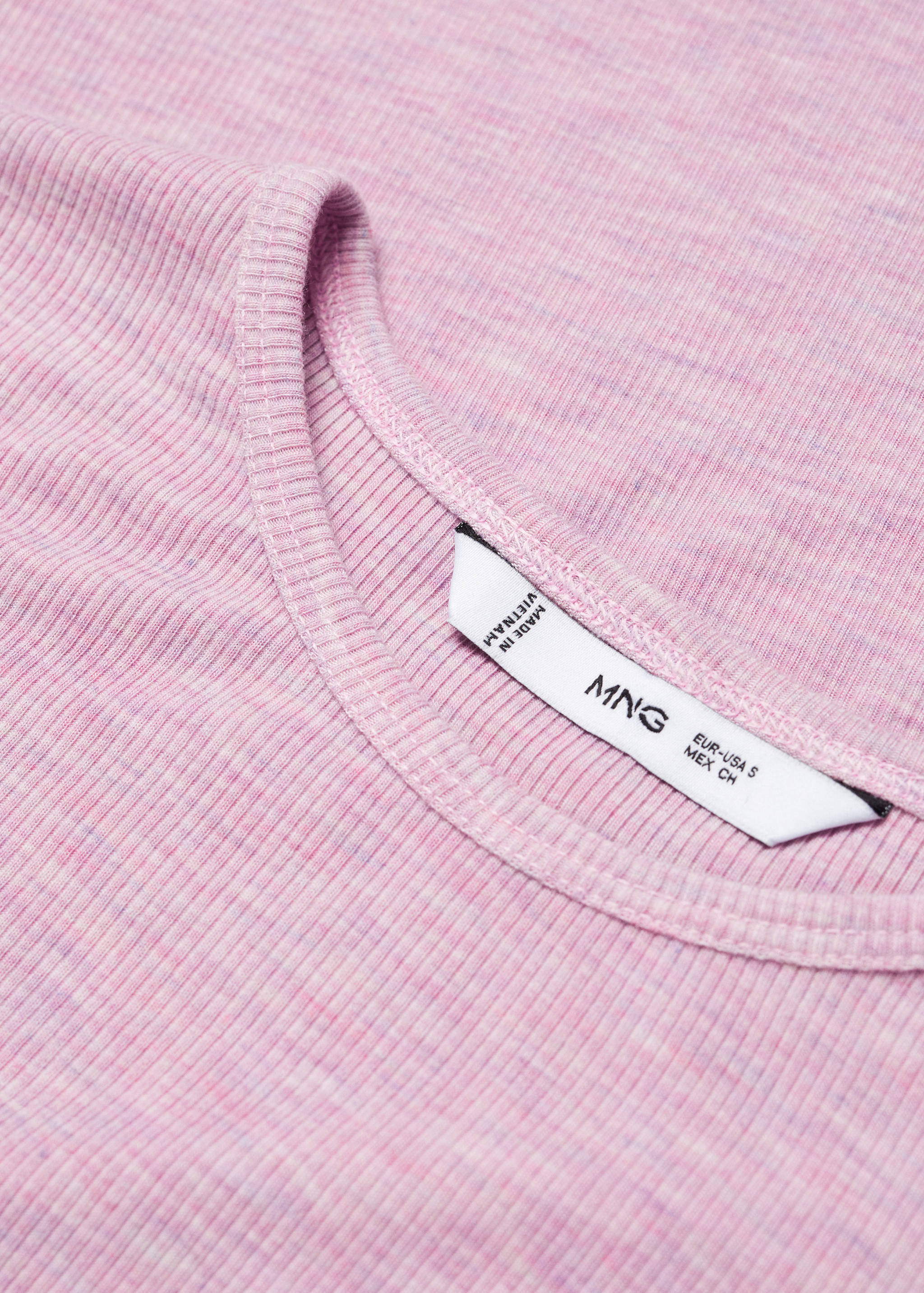 Camiseta manga corta canalé - Detalle del artículo 8