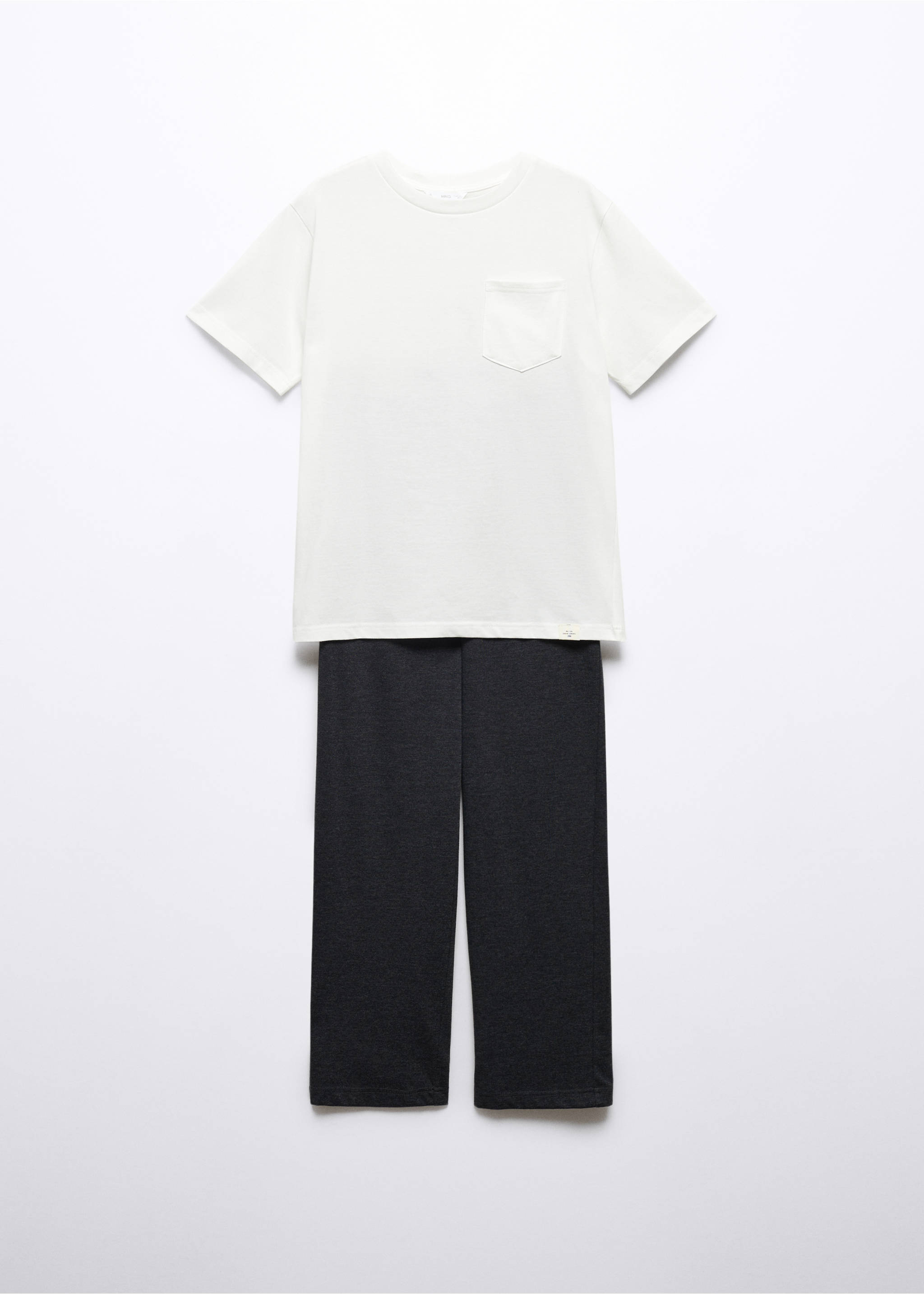 Cotton long pyjamas - Article without model, Charcoal. Ref: 57015801-00.