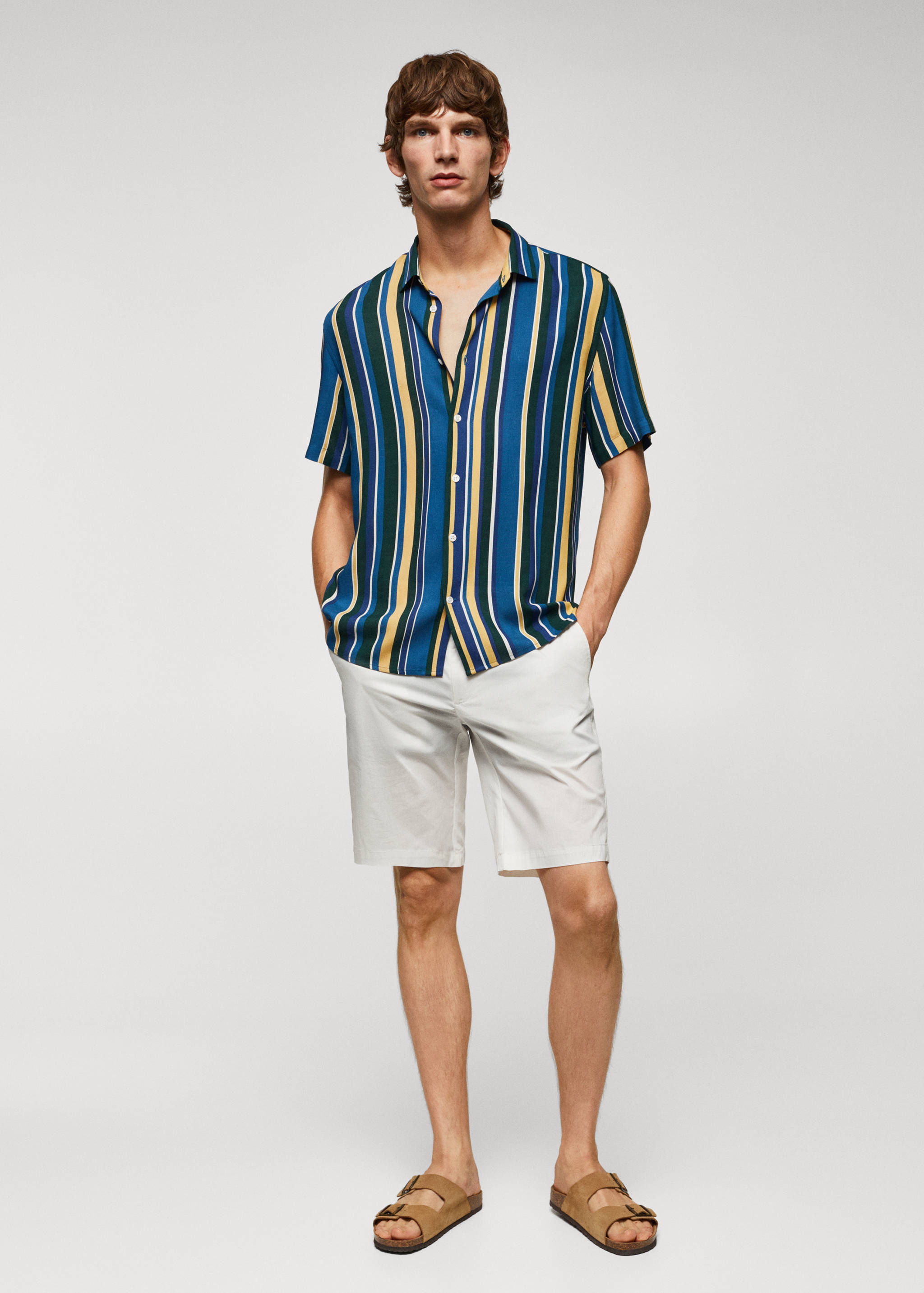 Chemise rayures manches courtes - Plan général