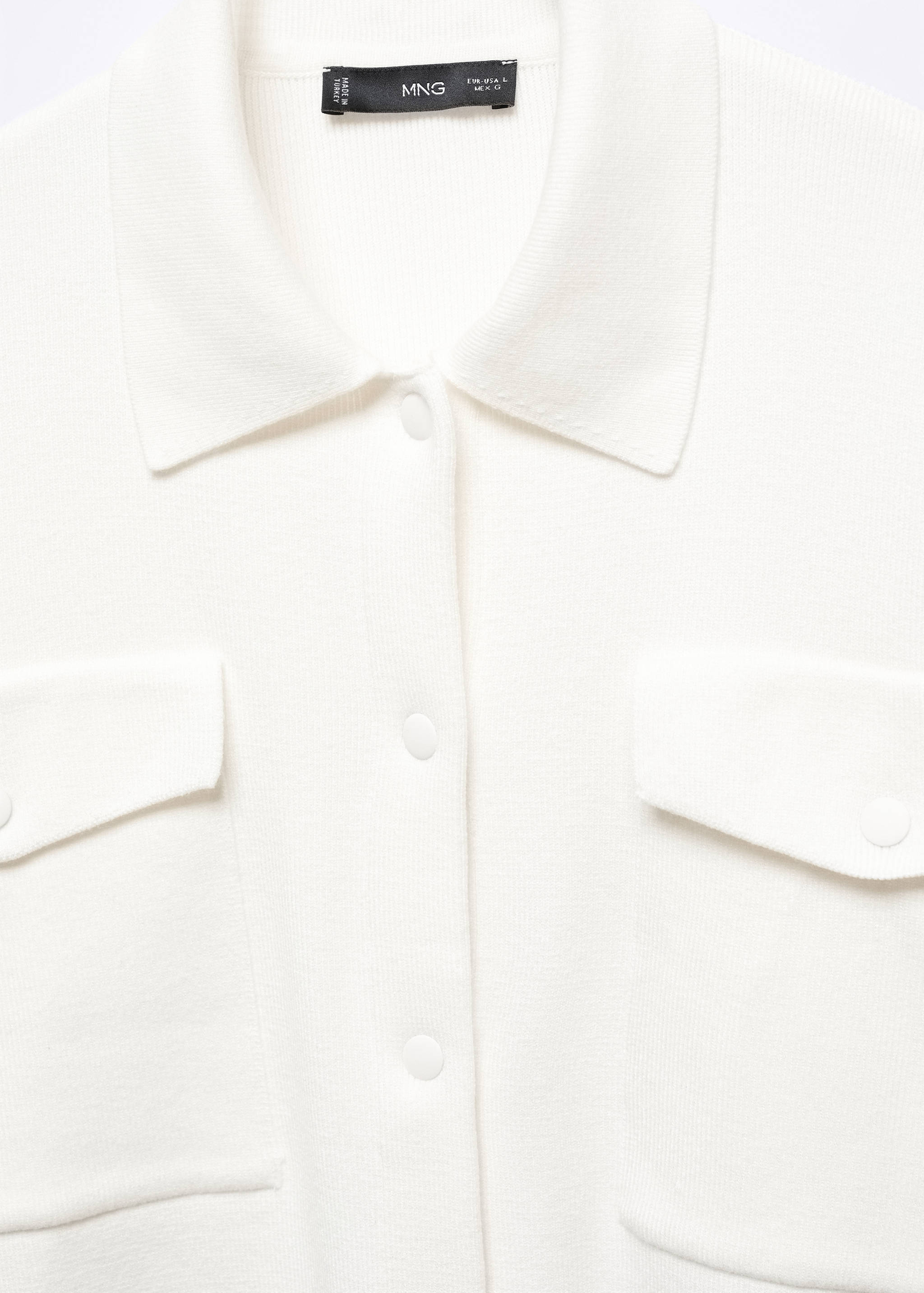 Cardigan with shirt collar and pockets - Details of the article 8