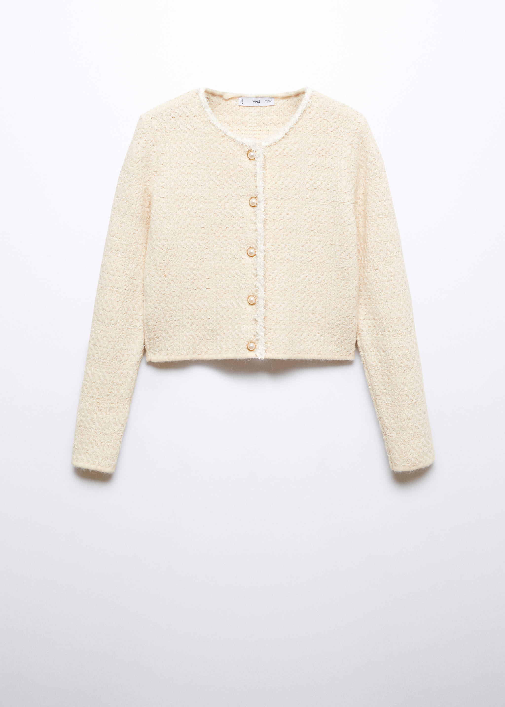 Knitted cardigan with jewel button - Article without model