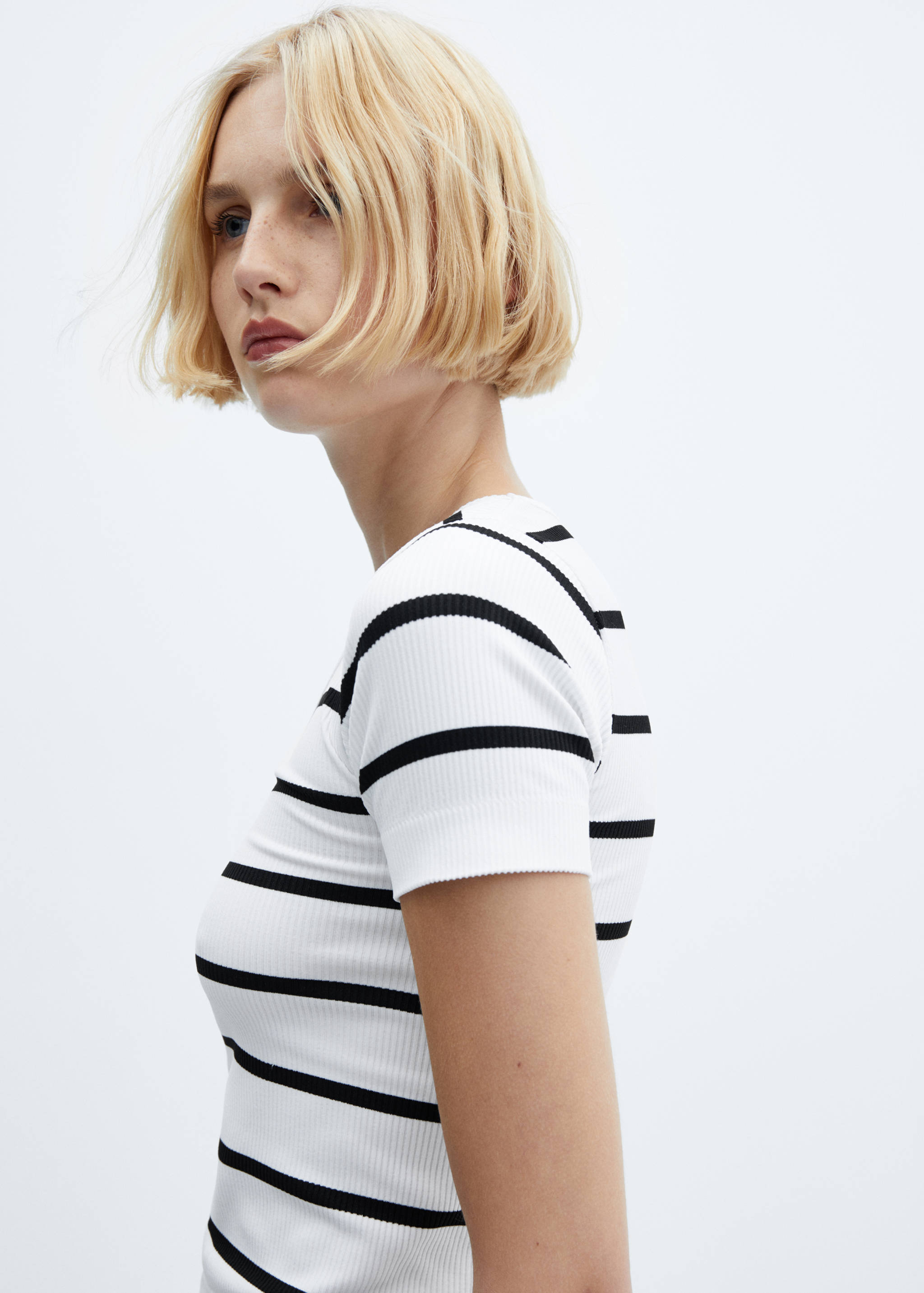 T-shirt sans couture rayures - Détail de l'article 1