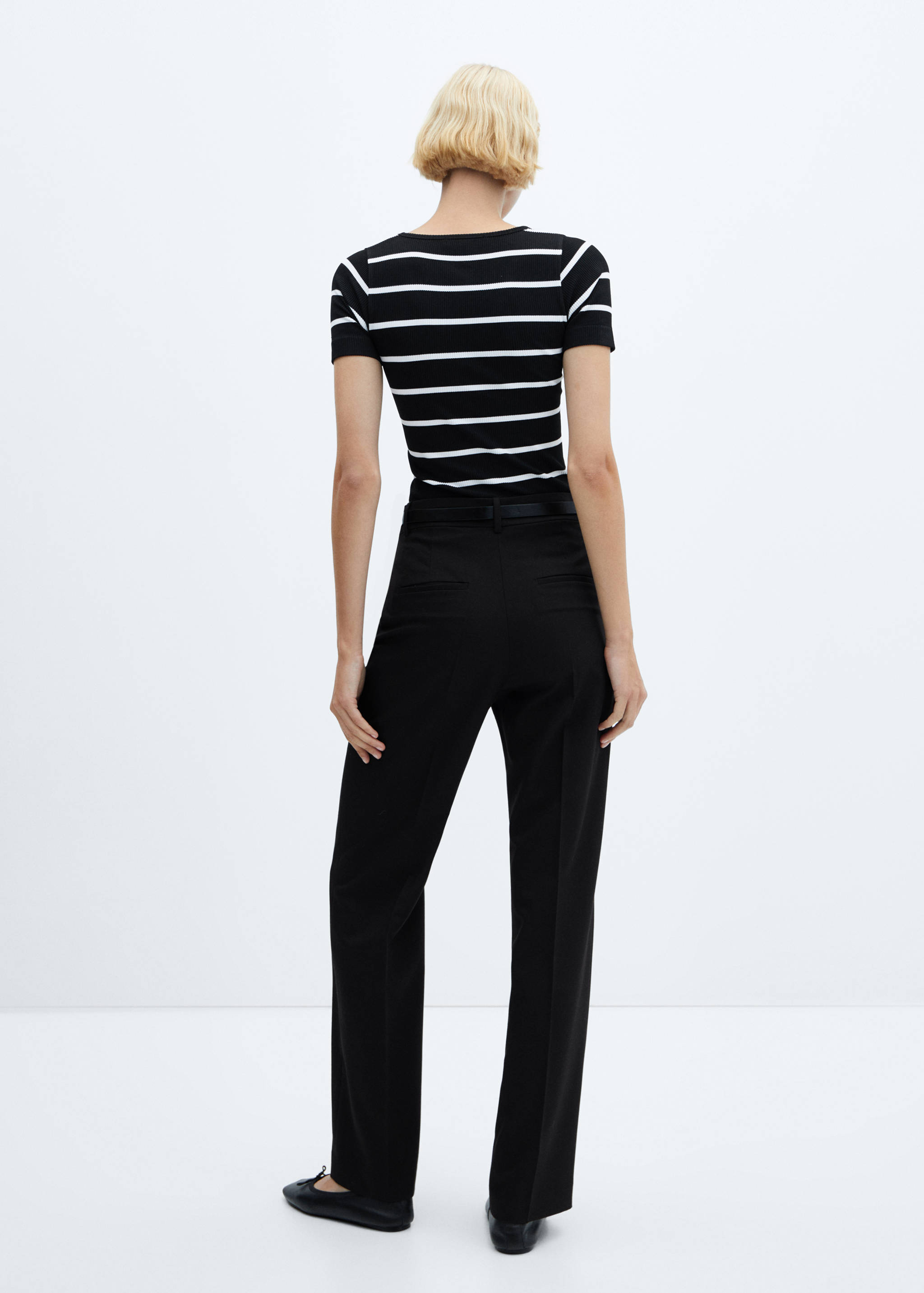 T-shirt sans couture rayures - Verso de l’article