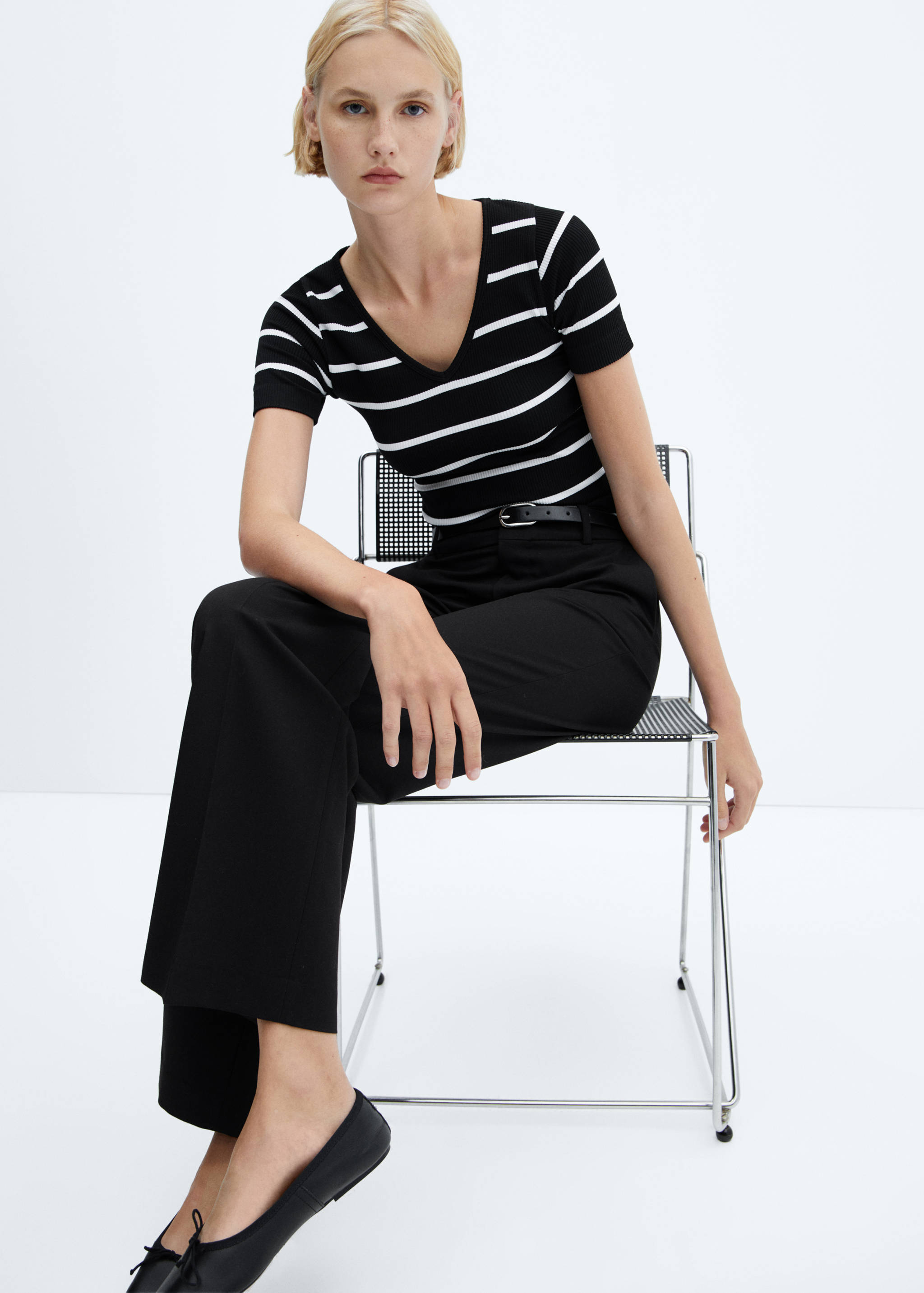 T-shirt sans couture rayures - Détail de l'article 2