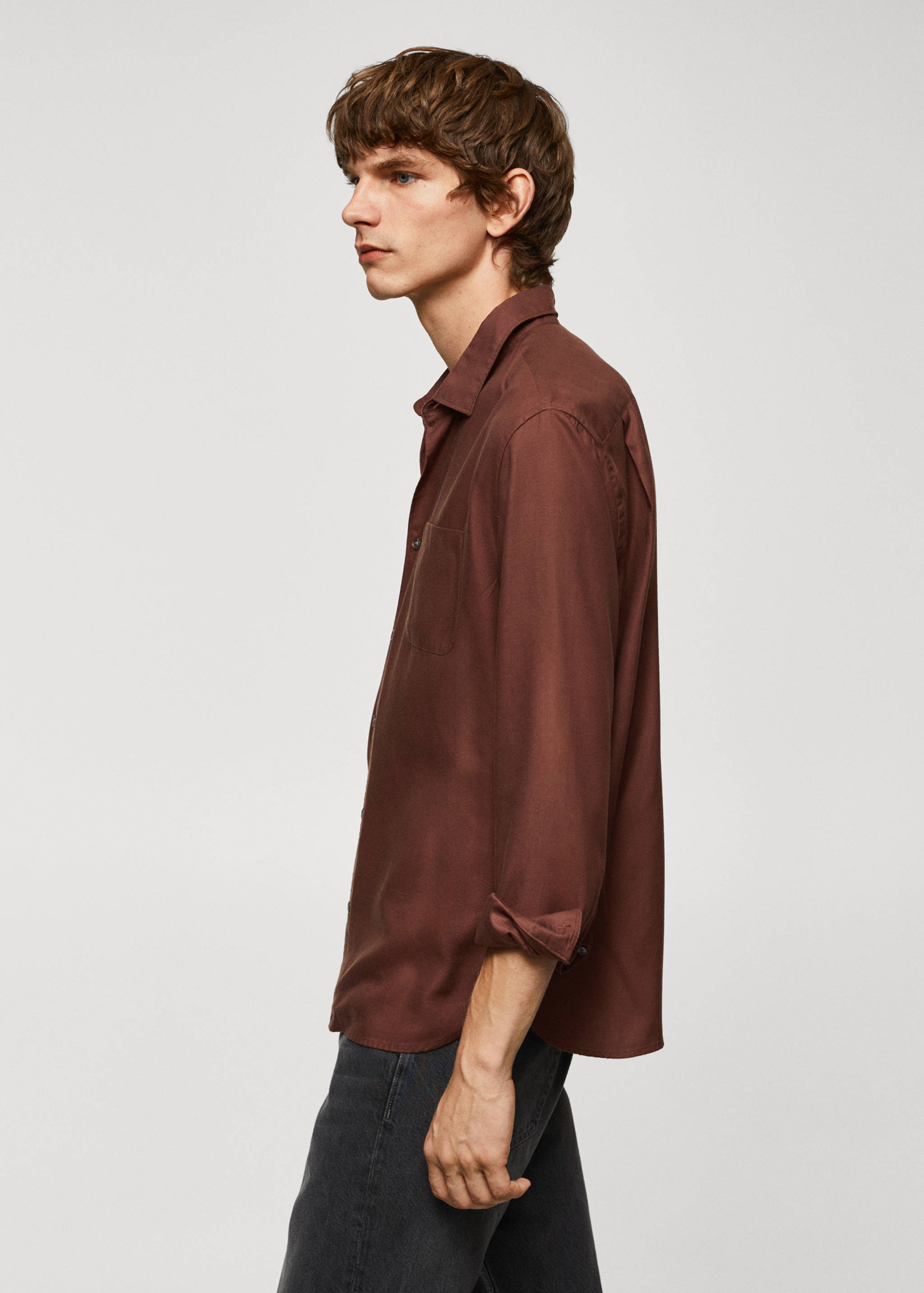100% tencel shirt with pocket - Details of the article 2