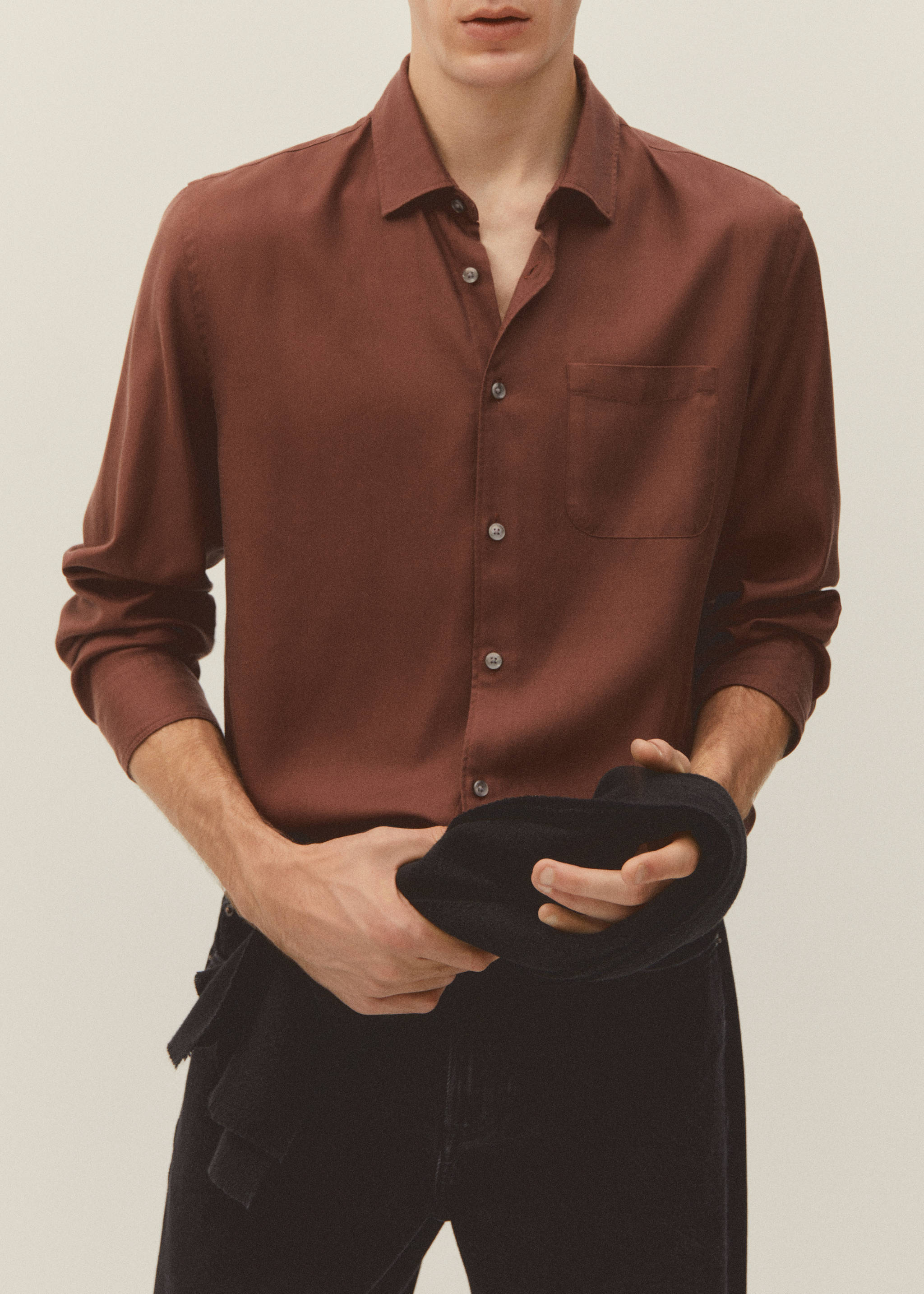 100% tencel shirt with pocket - Details of the article 5