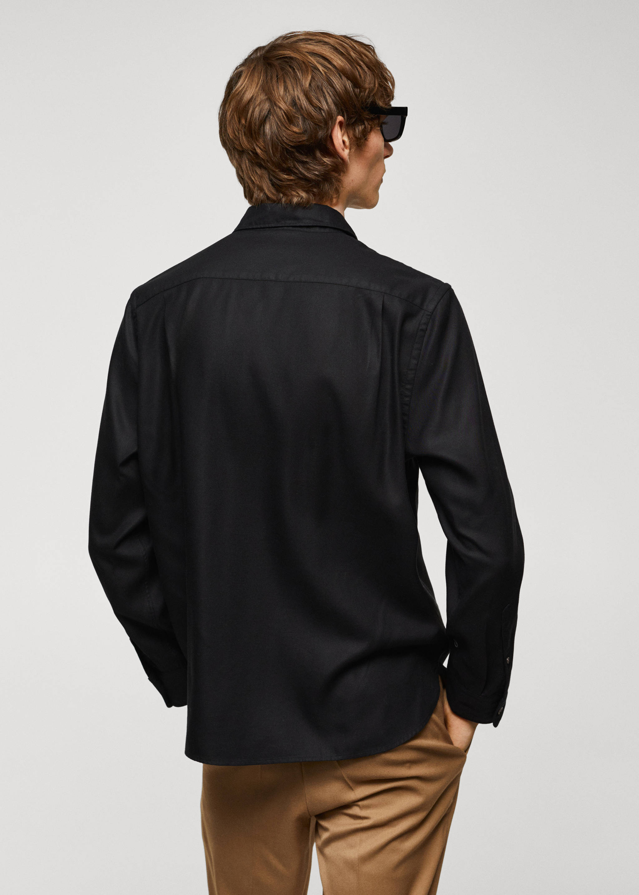 100% tencel shirt with pocket - Reverse of the article