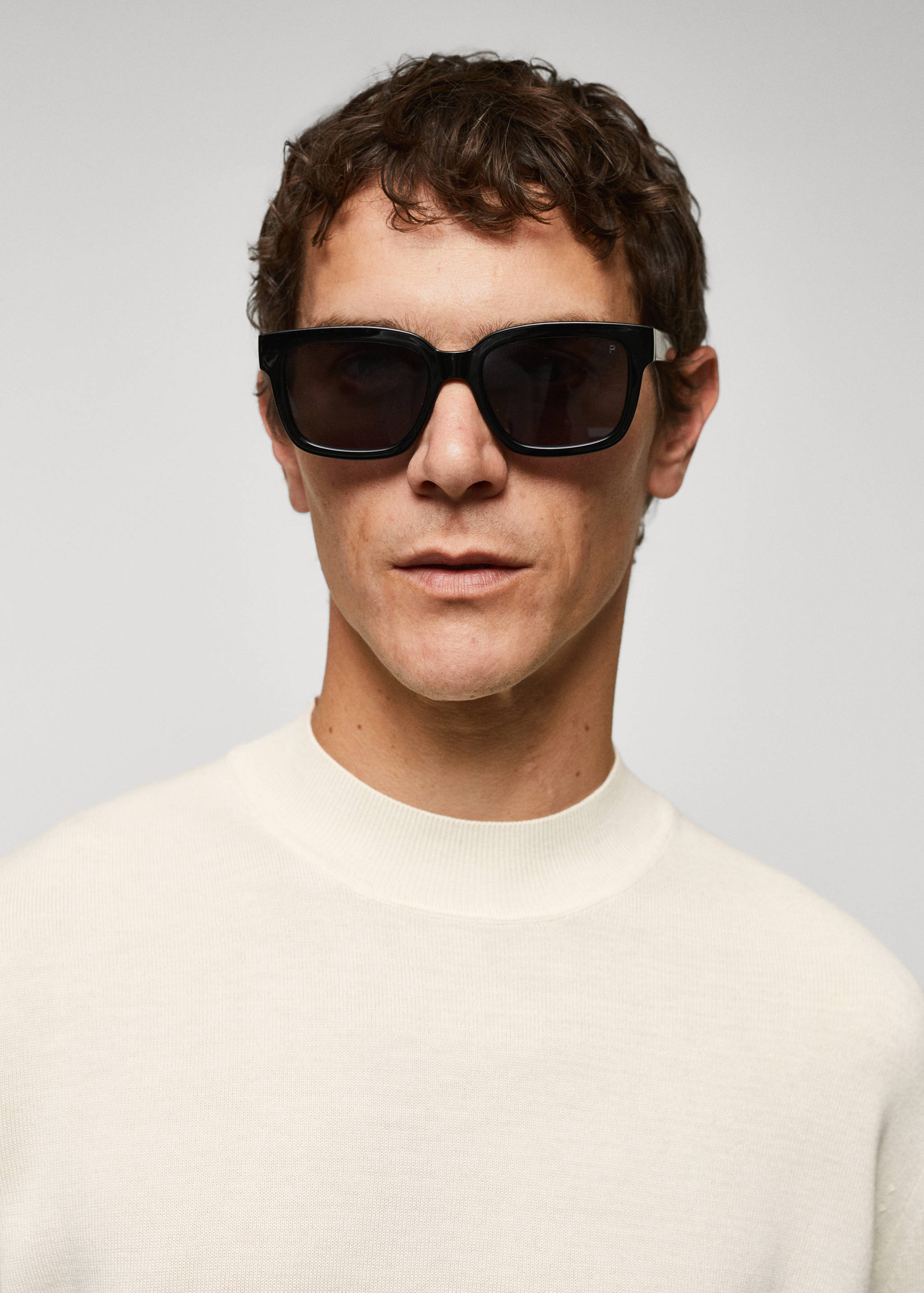 Perkins-neck sweater in recycled fabric - Details of the article 1