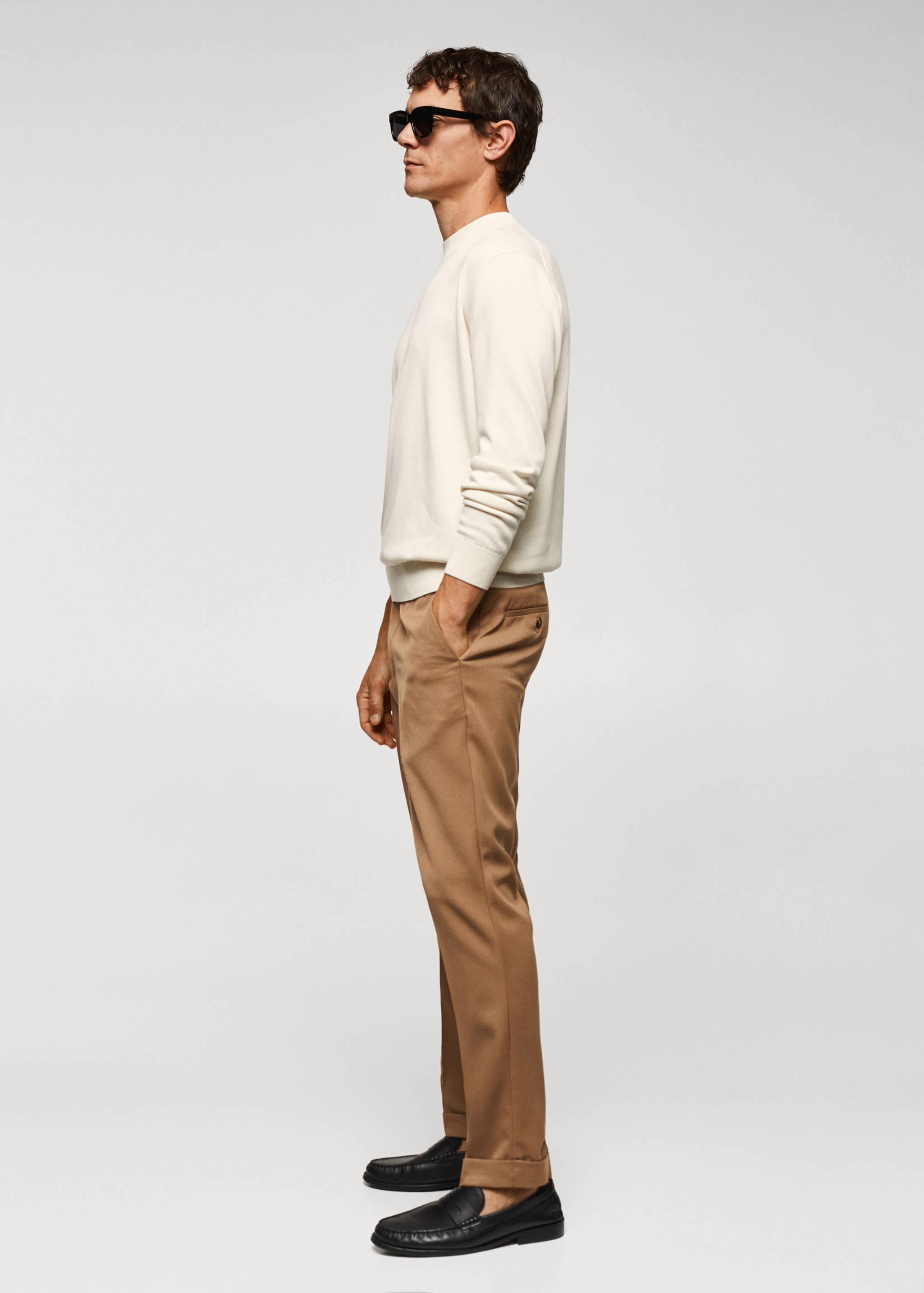 Perkins-neck sweater in recycled fabric - Details of the article 2