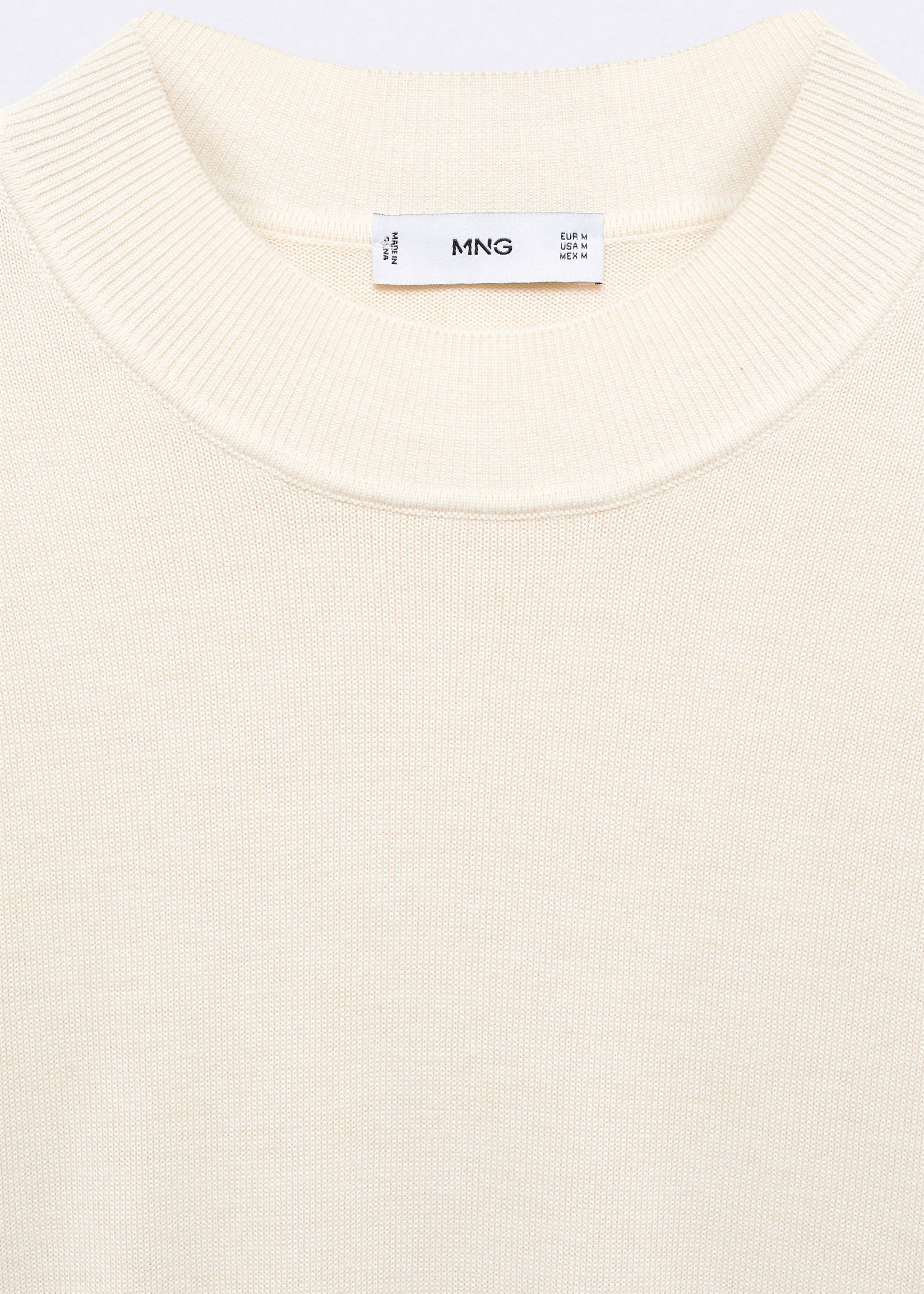 Perkins-neck sweater in recycled fabric - Details of the article 8