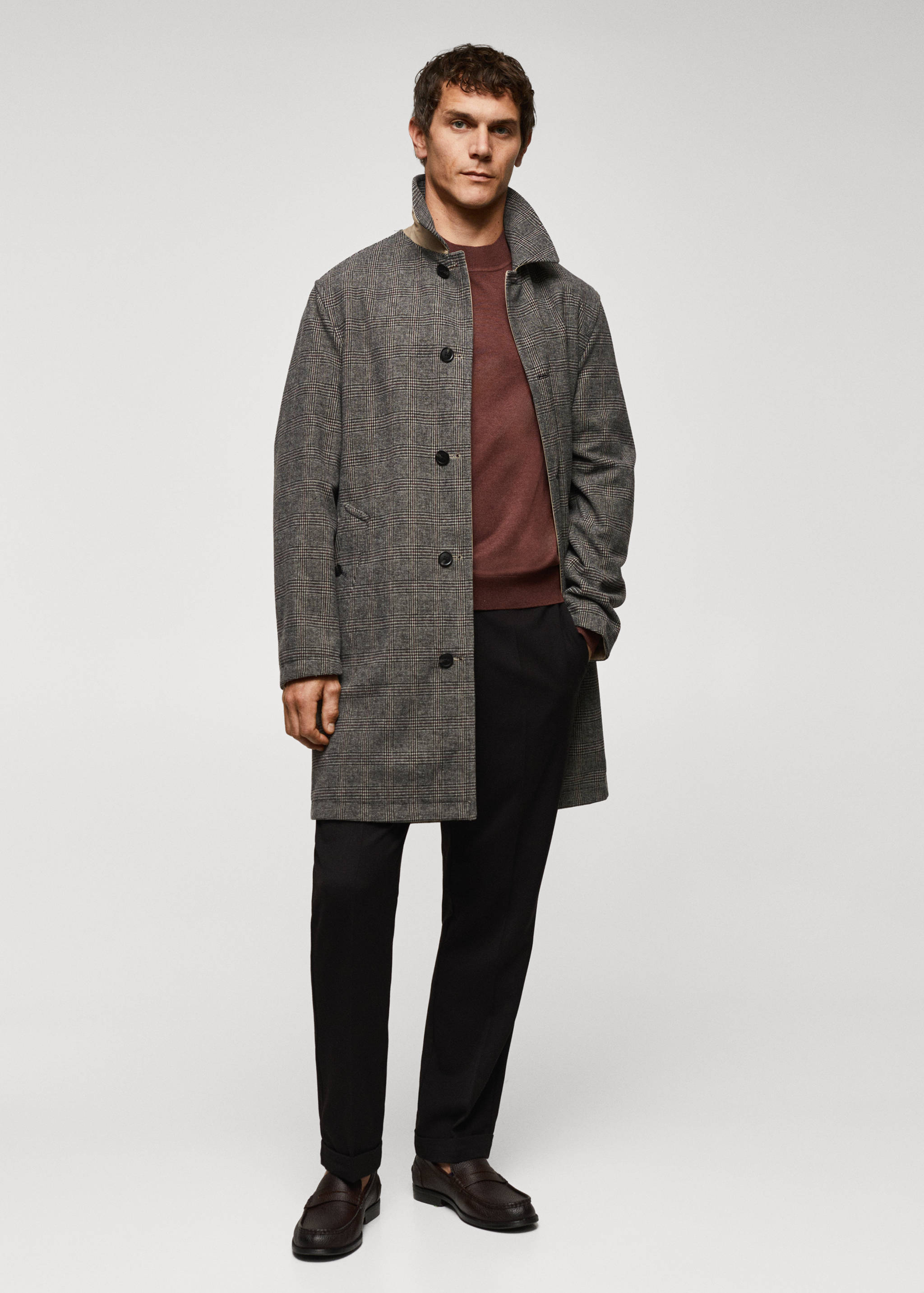 Perkins-neck sweater in recycled fabric - General plane