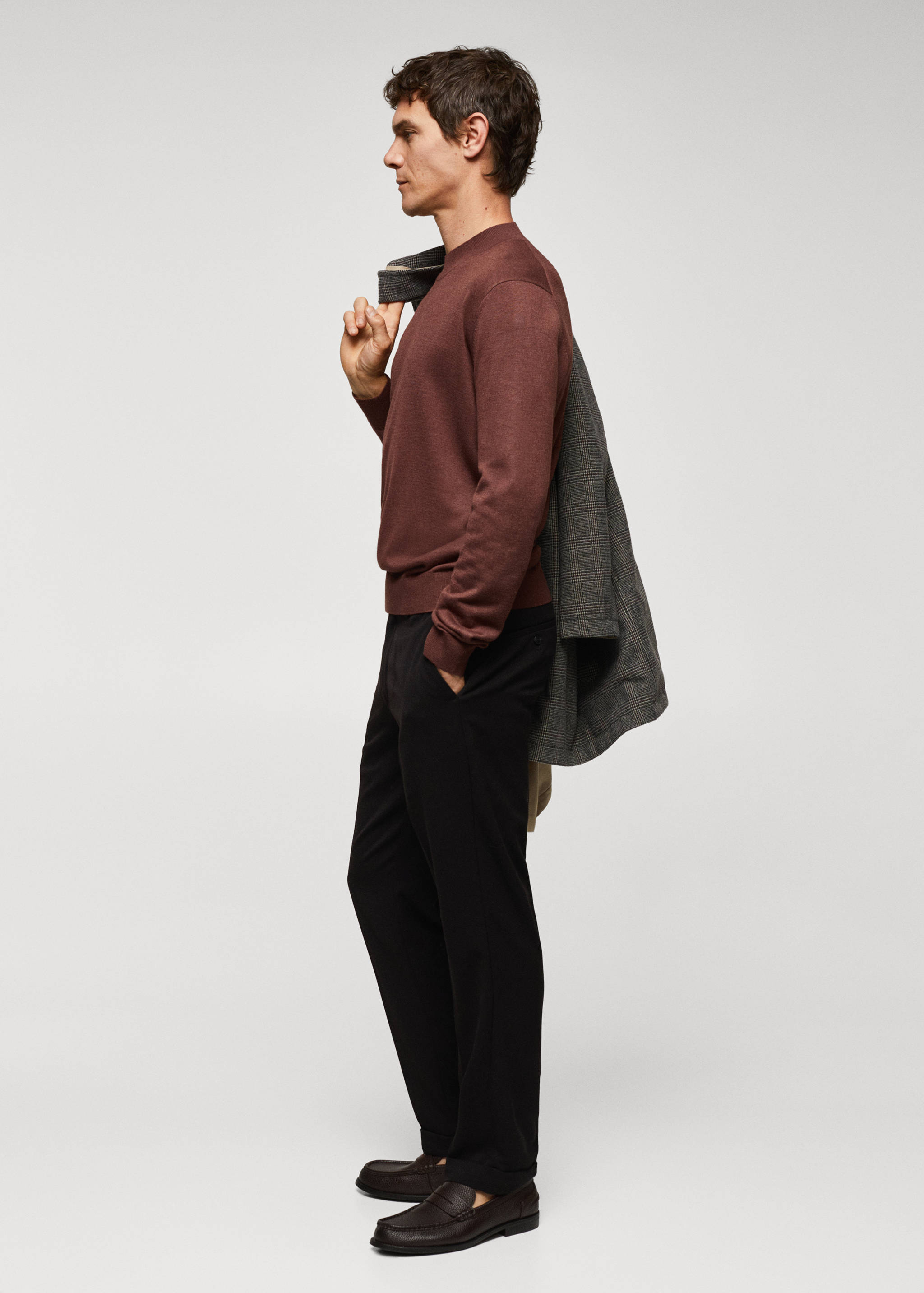 Perkins-neck sweater in recycled fabric - Details of the article 2