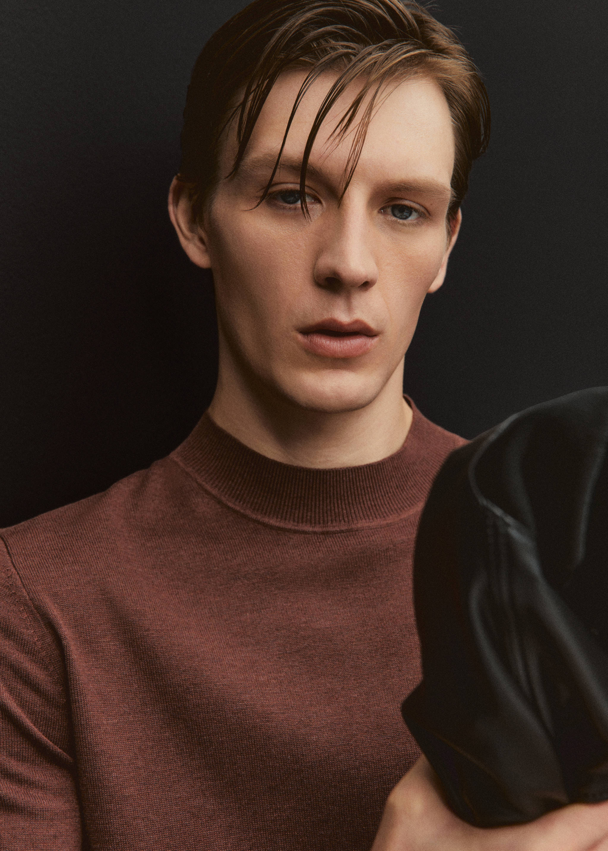 Perkins-neck sweater in recycled fabric - Details of the article 5