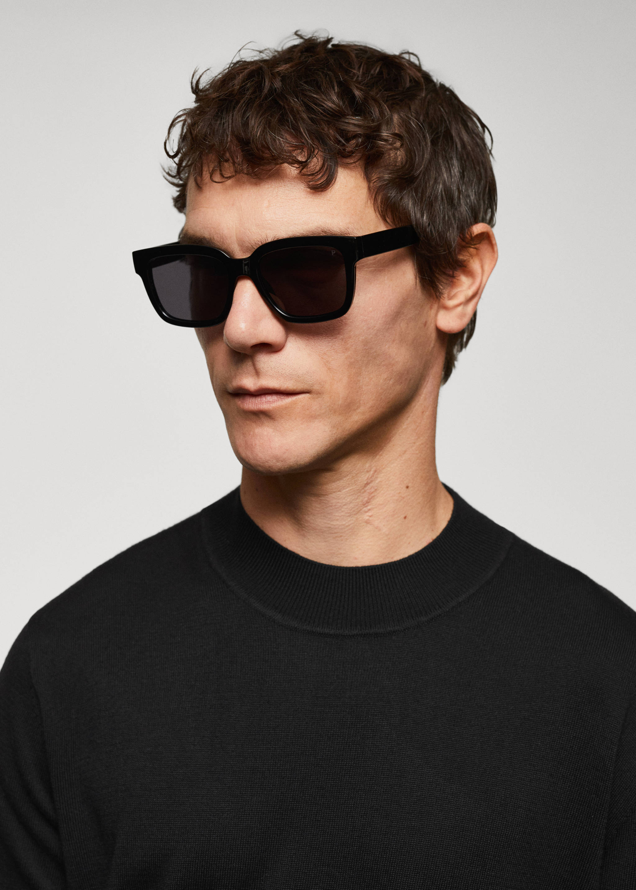 Perkins-neck sweater in recycled fabric - Details of the article 1