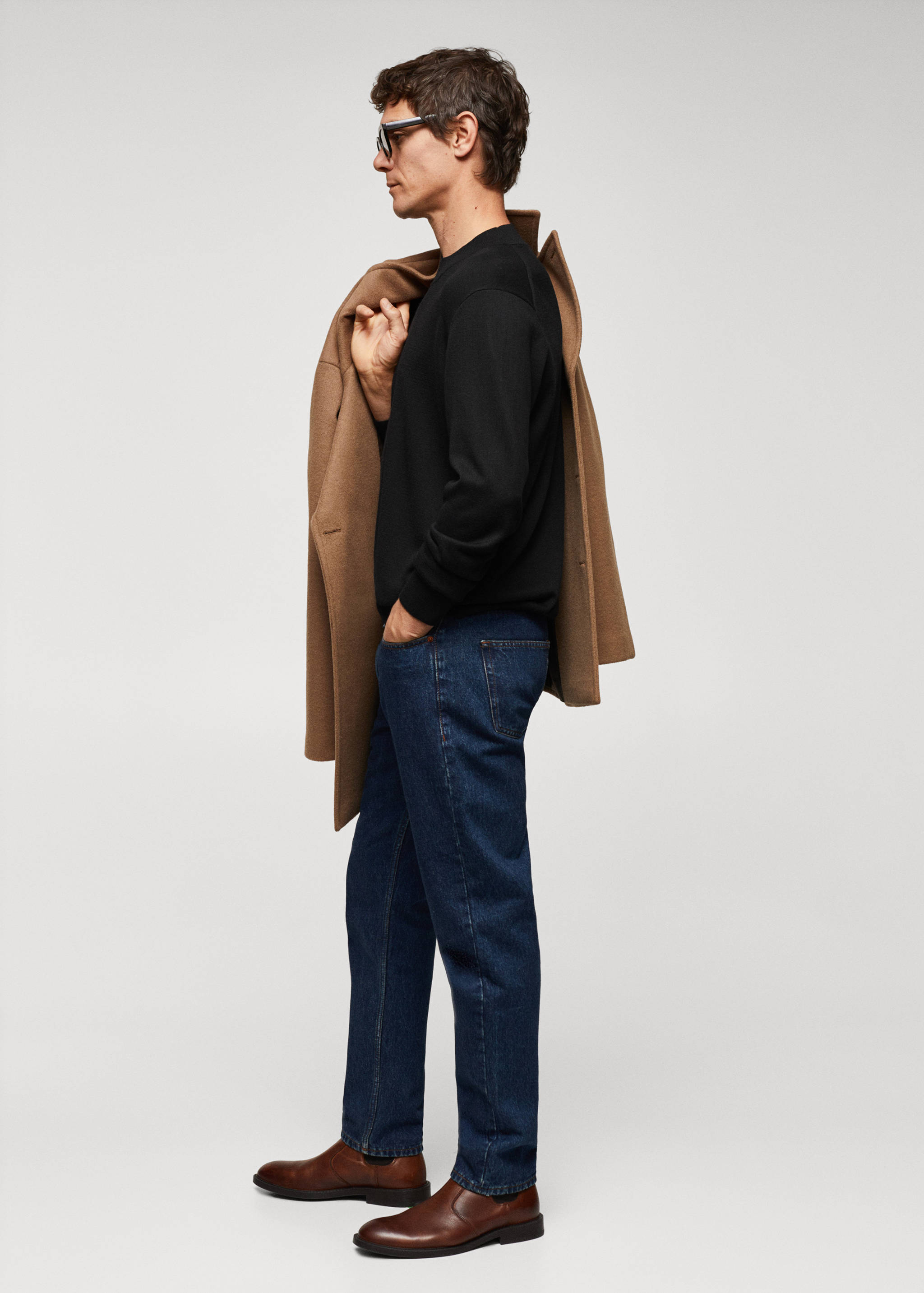 Perkins-neck sweater in recycled fabric - Details of the article 2