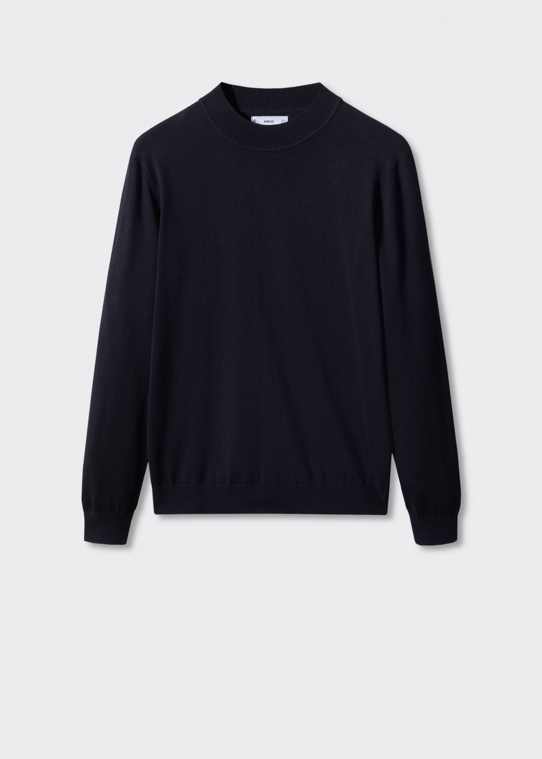 Perkins-neck sweater in recycled fabric - Article without model