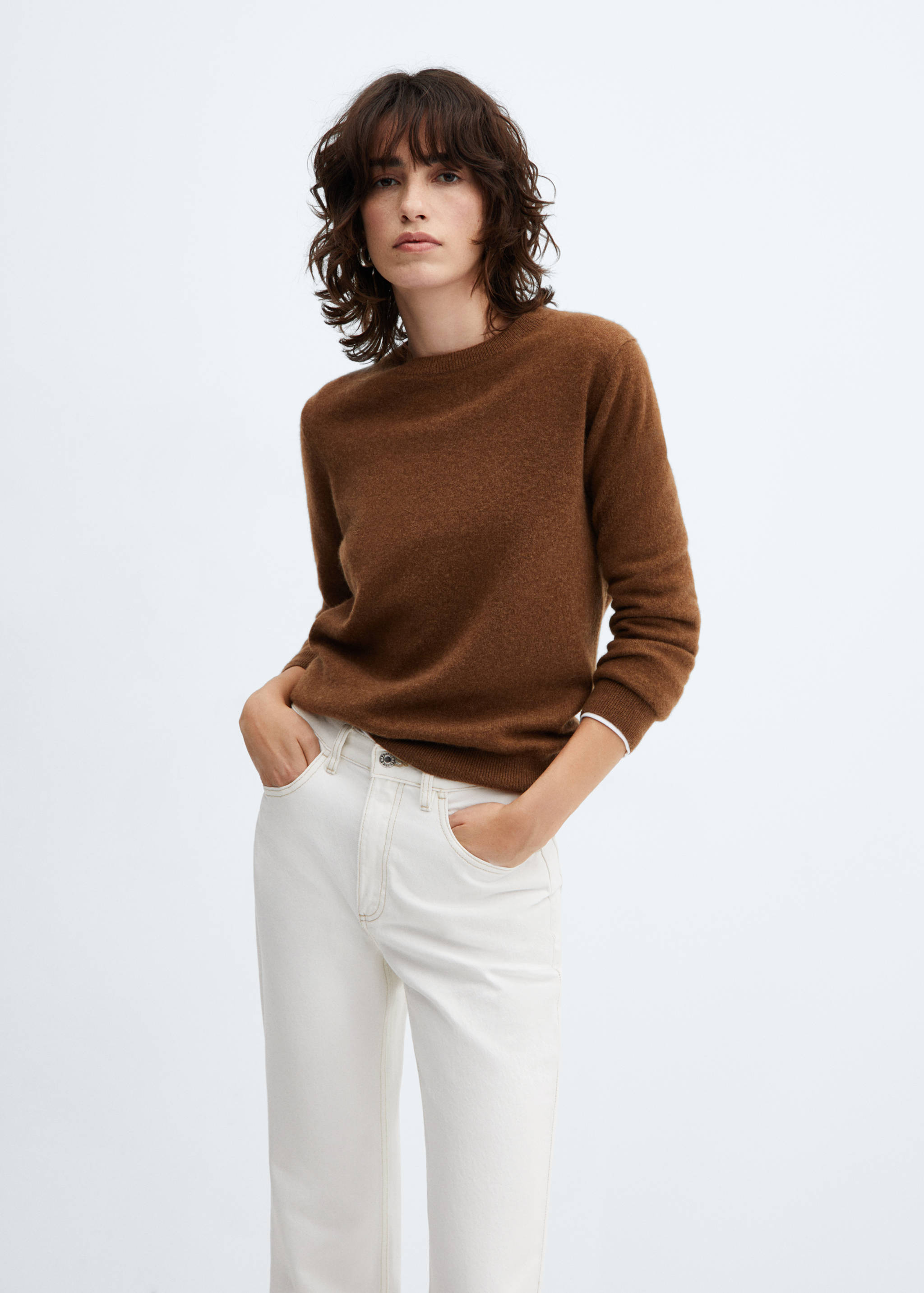 中腰直筒牛仔裤 - null