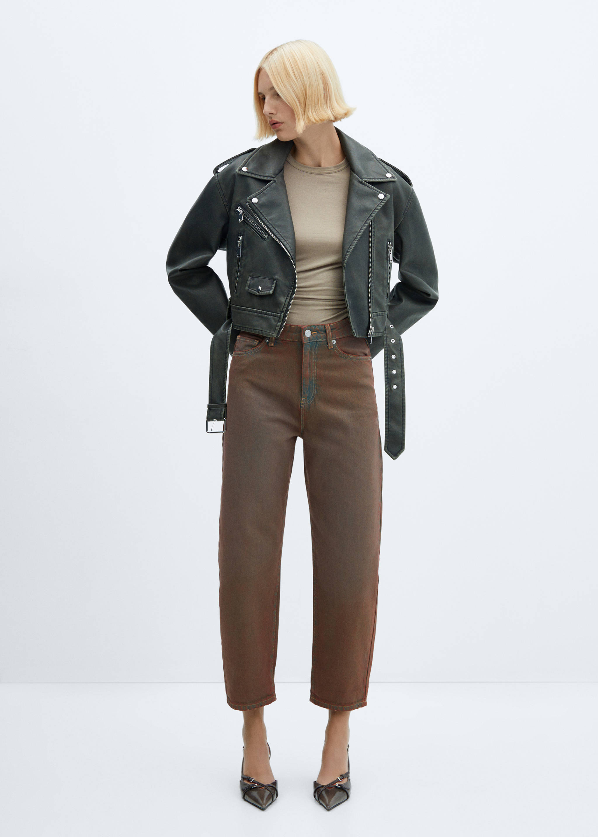 High-waist slouchy jeans - General plane